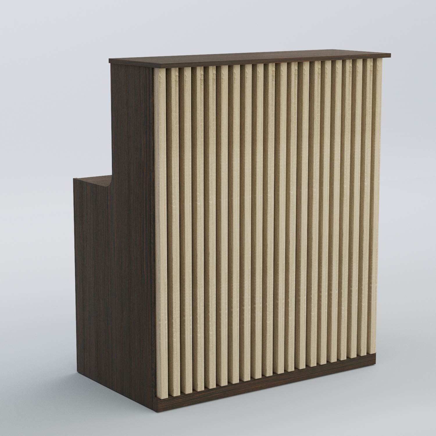 Ресепшен прямоугольный серии ВЕРТИКАЛЬ №1 Дуб Венге и Дуб Сонома