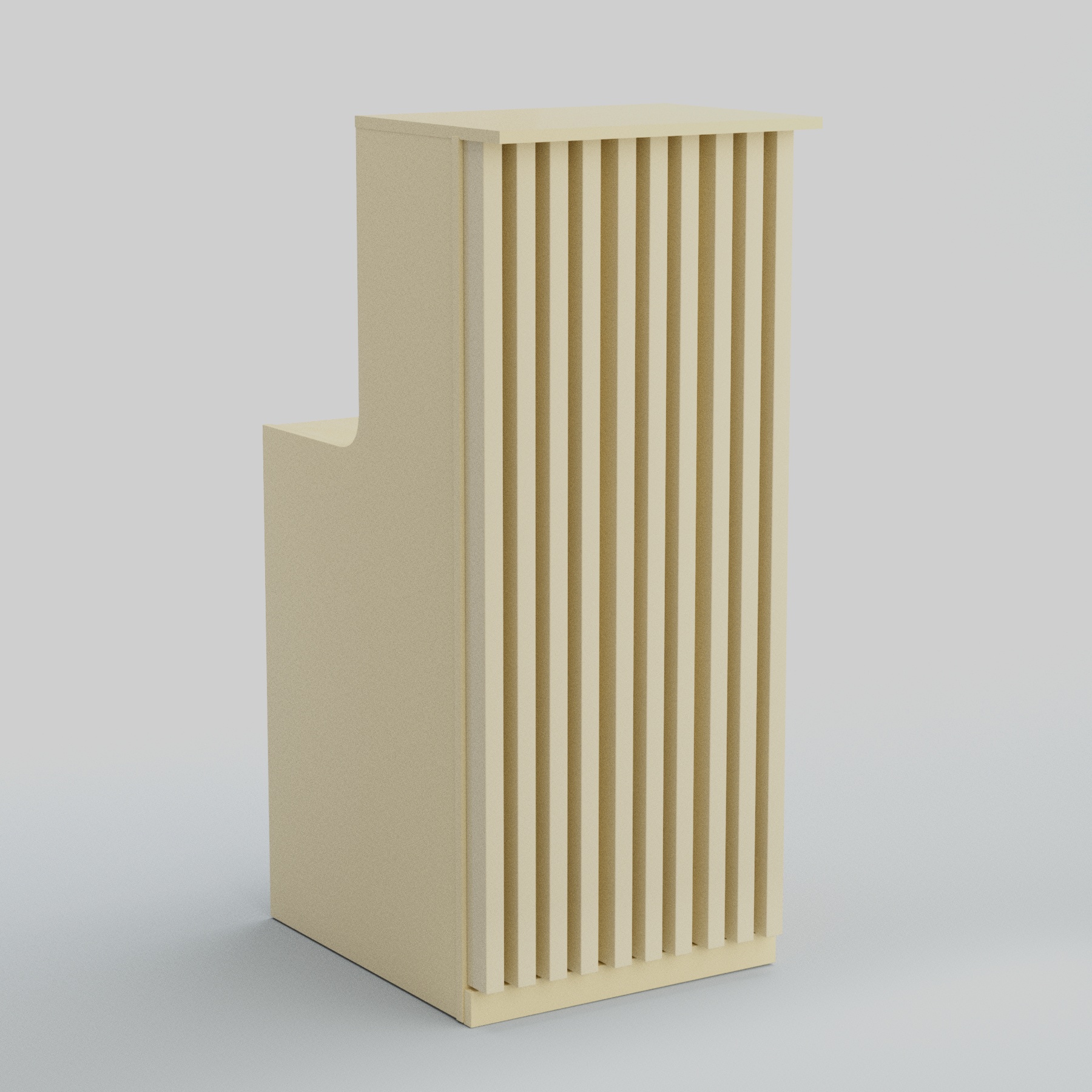 Ресепшен узкий серии ВЕРТИКАЛЬ №2 Крем Вайс