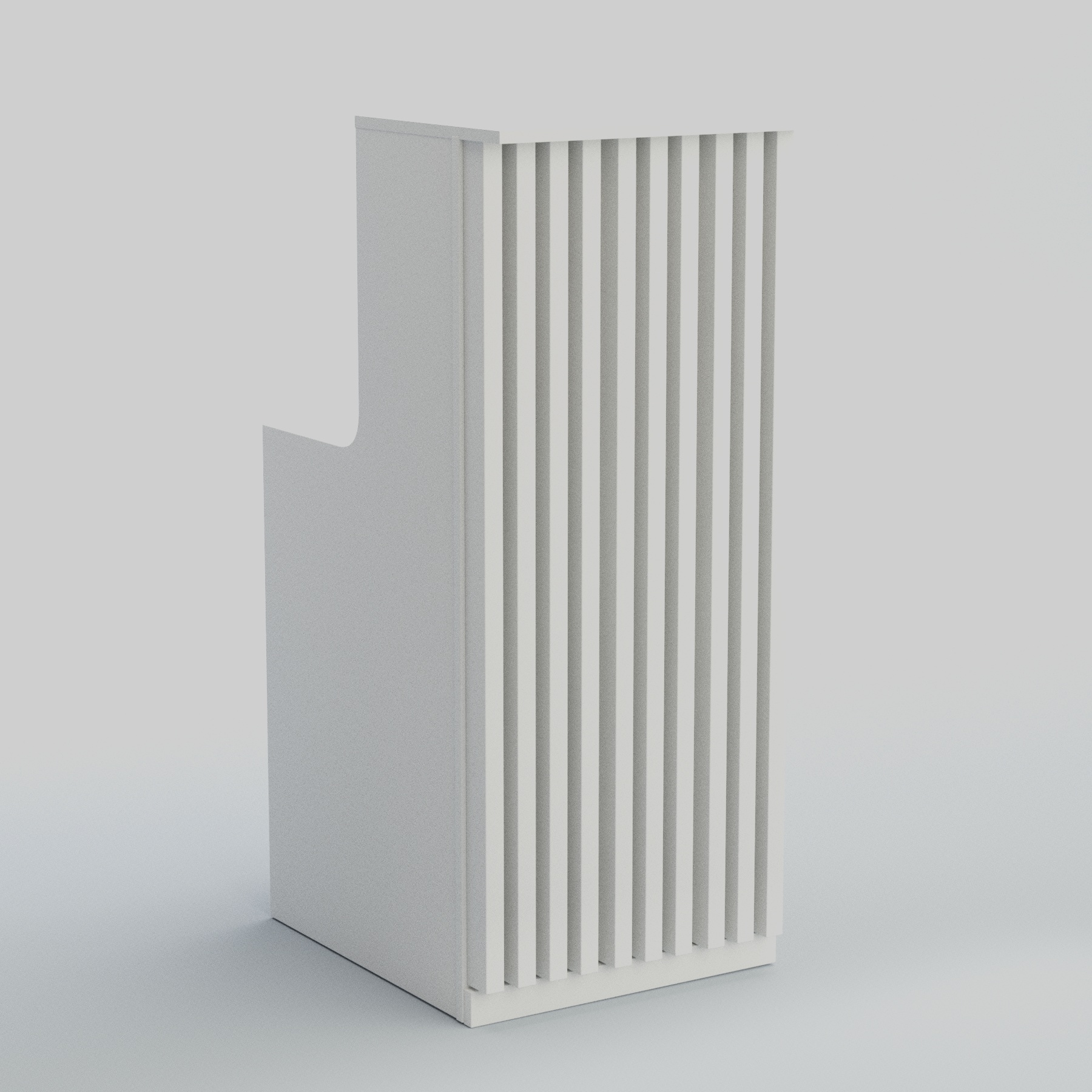 Ресепшен узкий серии ВЕРТИКАЛЬ №2 Белый