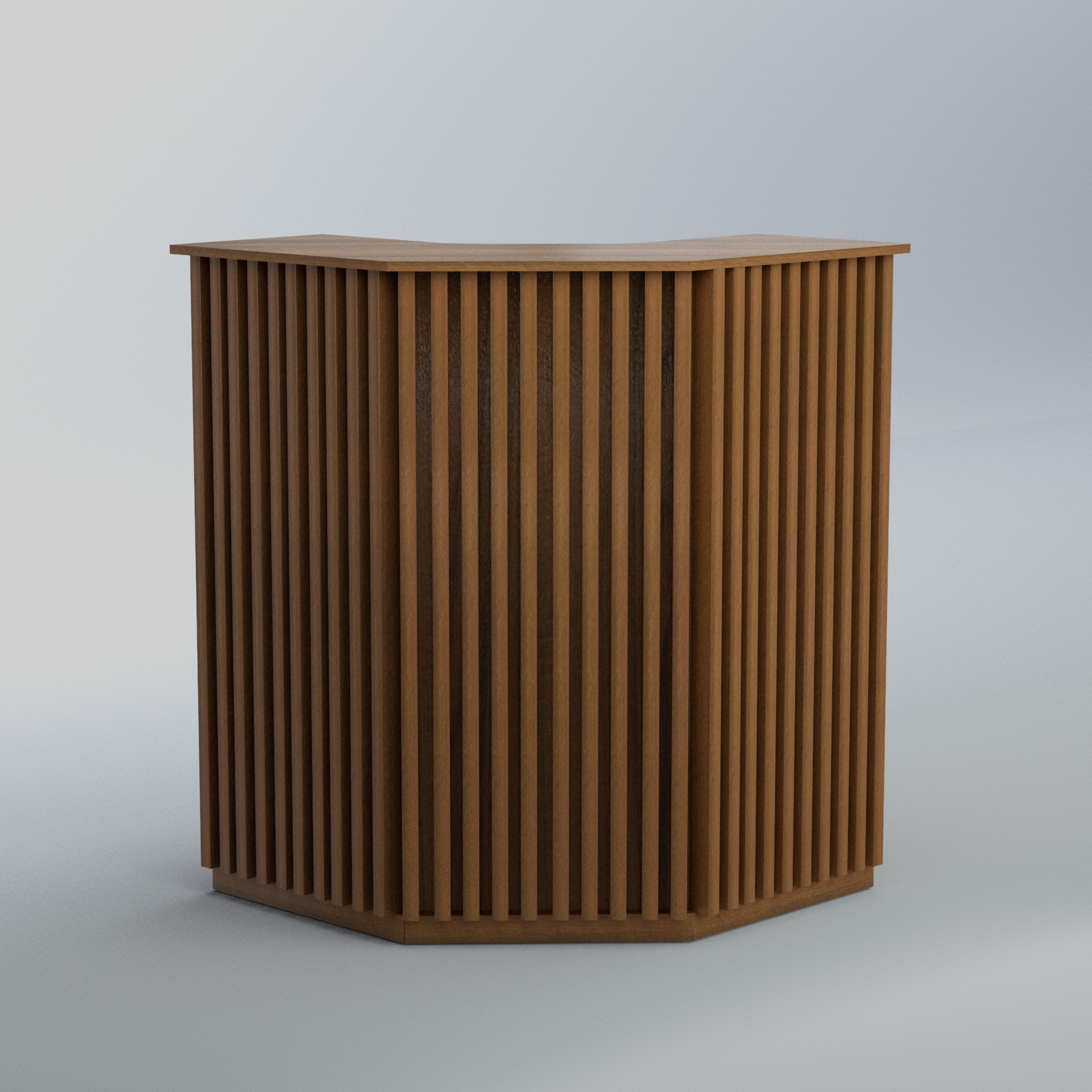 Ресепшен угловой серии ВЕРТИКАЛЬ №3 Орех