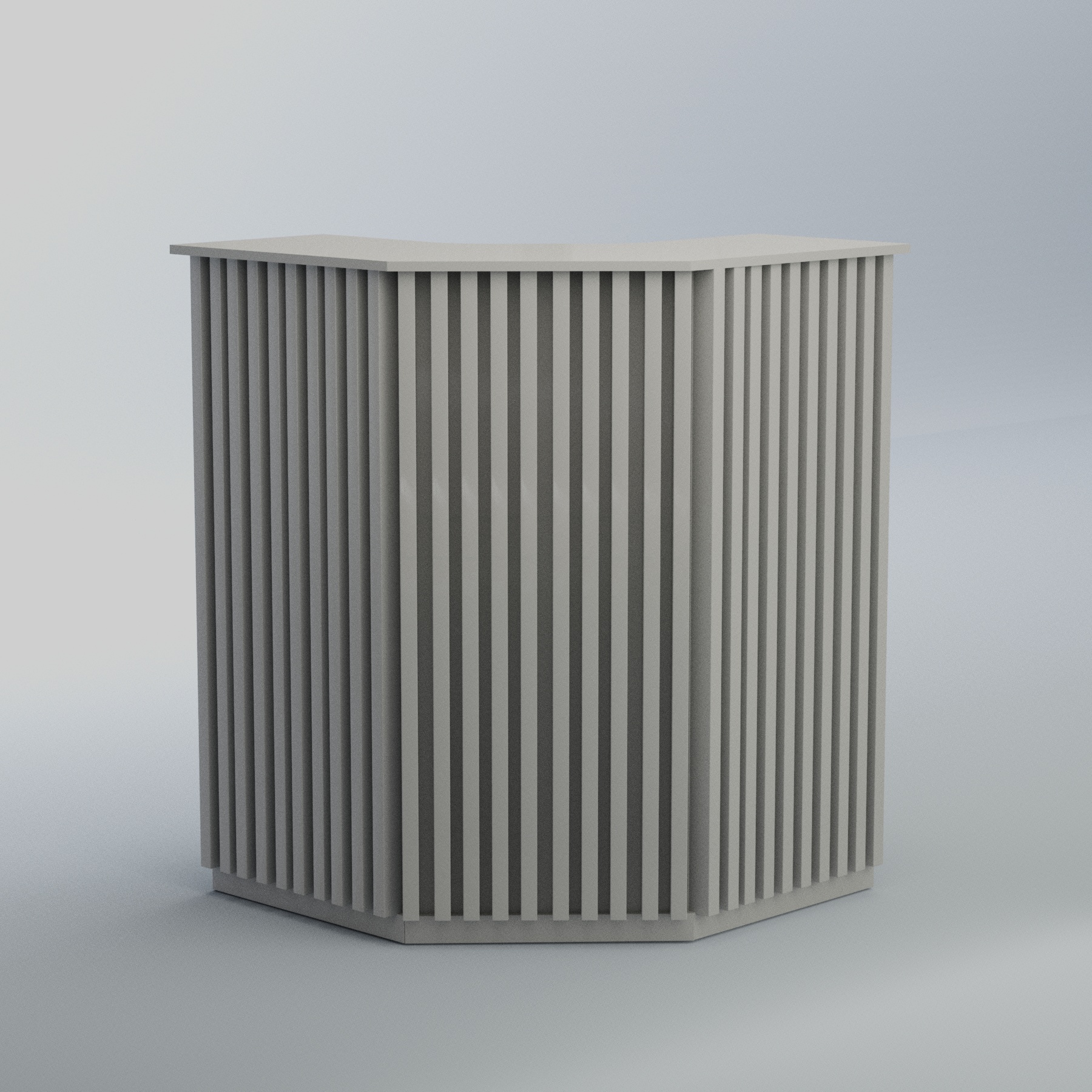 Ресепшен угловой серии ВЕРТИКАЛЬ №3 Серый