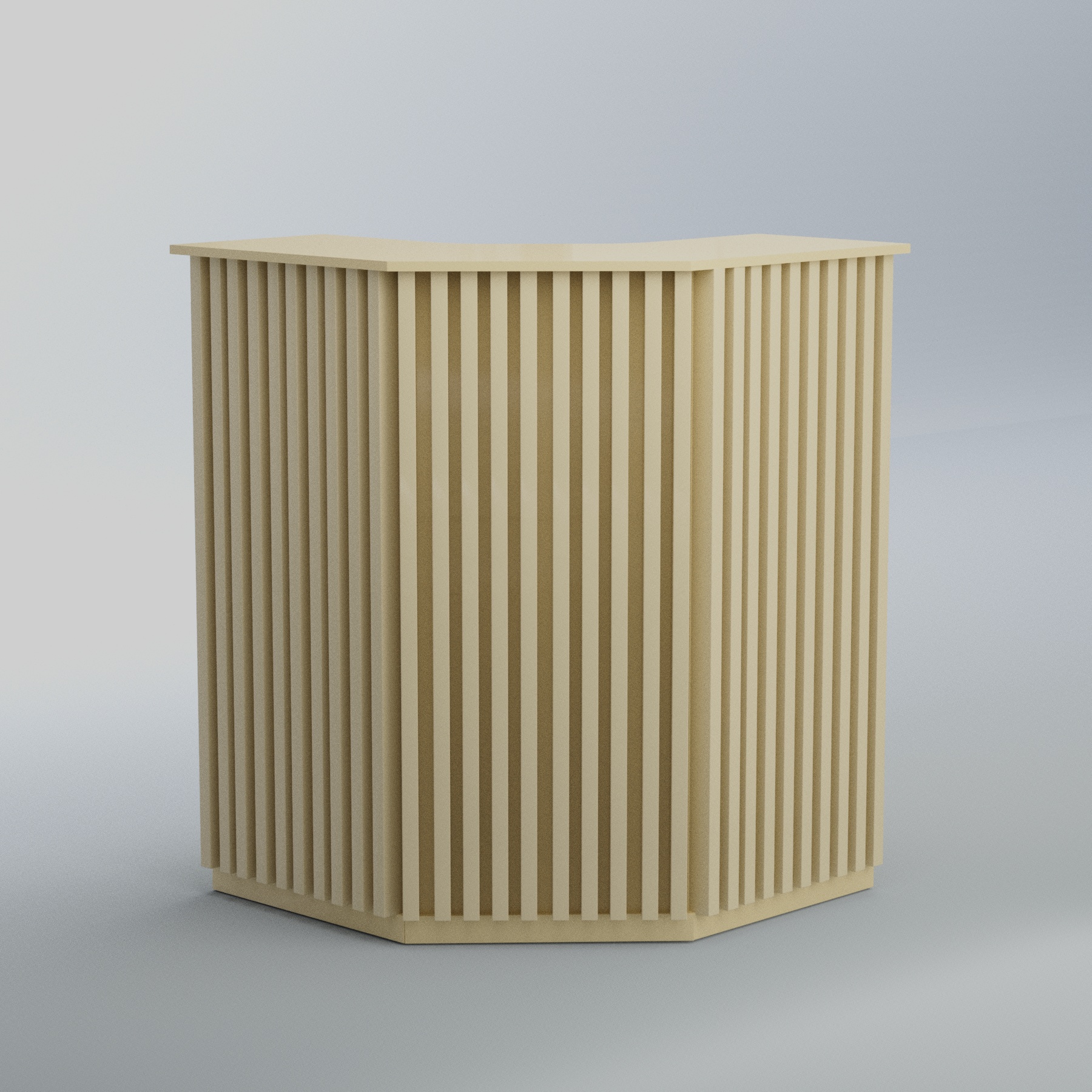 Ресепшен угловой серии ВЕРТИКАЛЬ №3 Крем Вайс