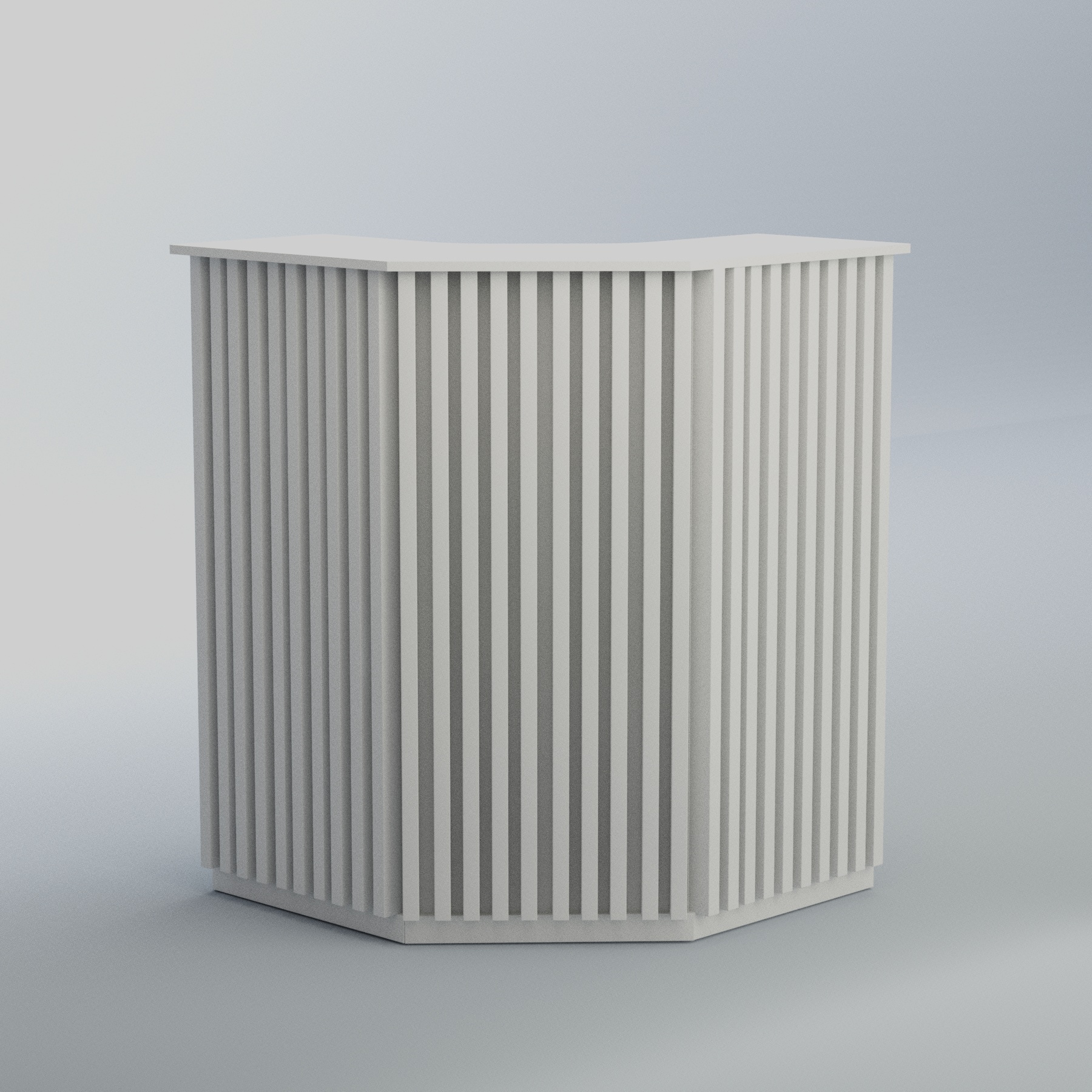 Ресепшен угловой серии ВЕРТИКАЛЬ №3 Белый