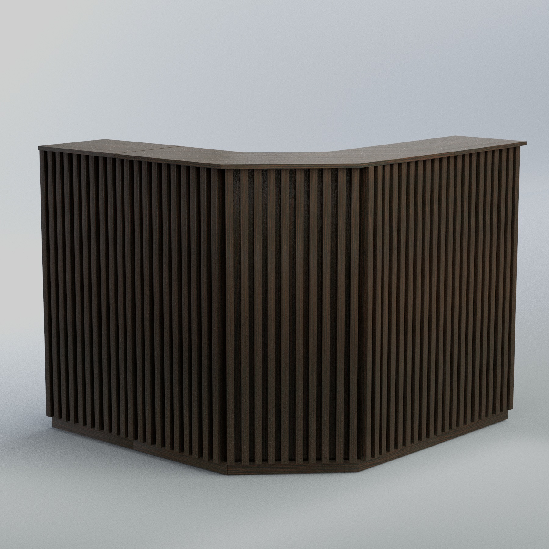 Ресепшен Г-образный серии ВЕРТИКАЛЬ №4 Дуб Венге