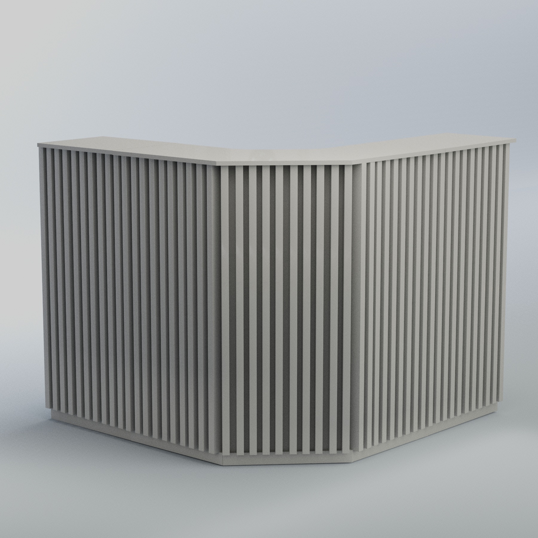 Ресепшен Г-образный серии ВЕРТИКАЛЬ №4 Серый