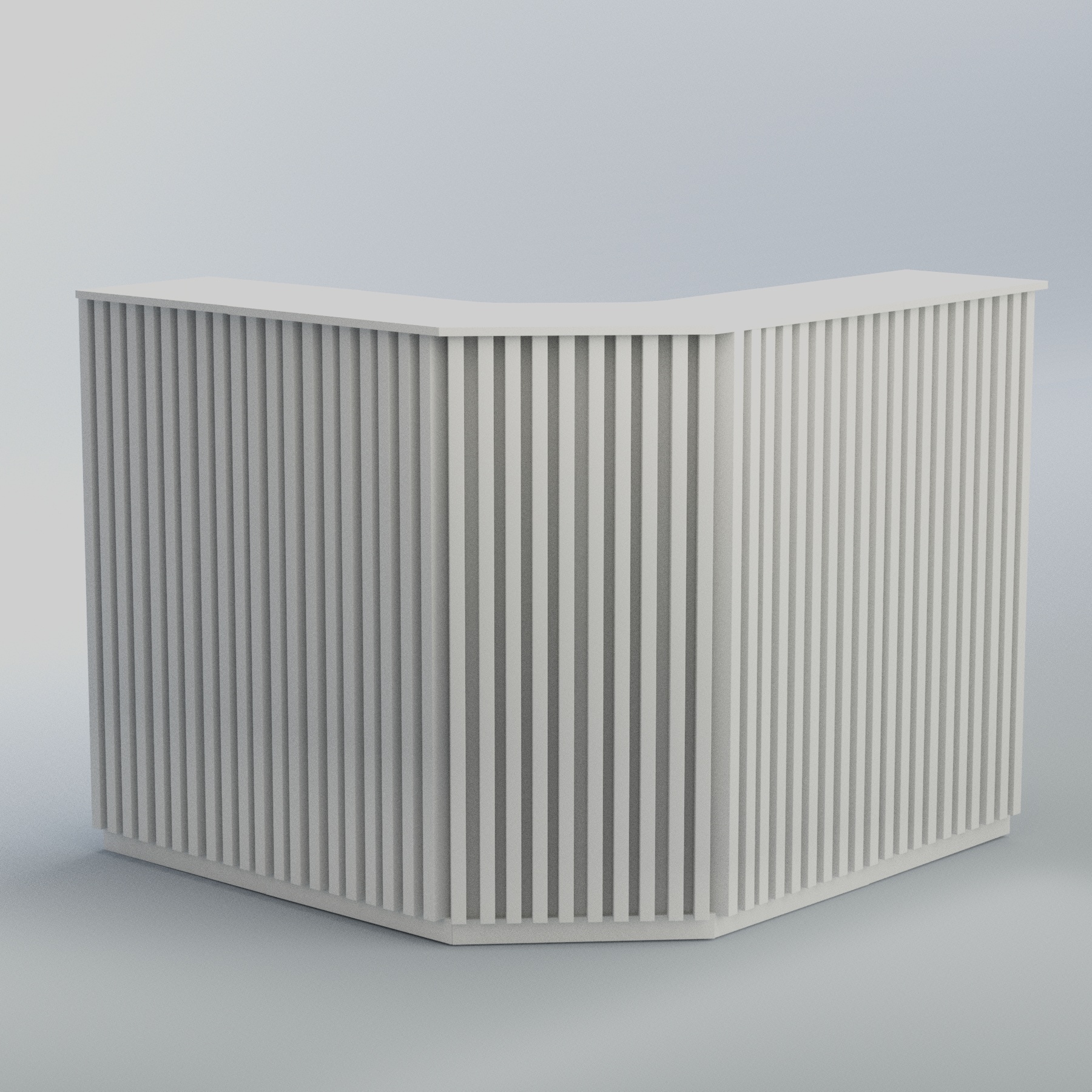 Ресепшен Г-образный серии ВЕРТИКАЛЬ №4 Белый