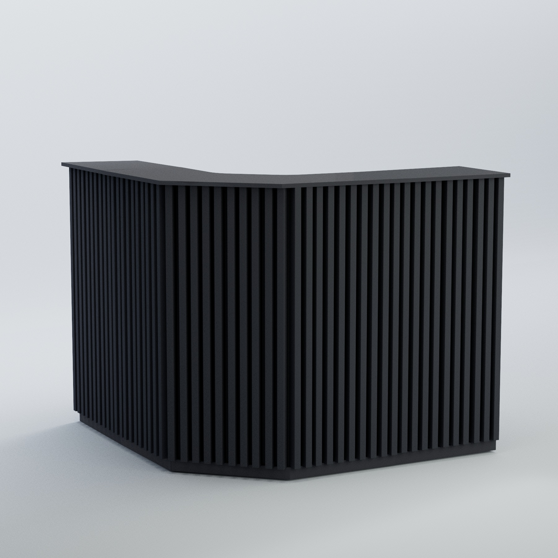 Ресепшен Г-образный серии ВЕРТИКАЛЬ №4 Антрацит