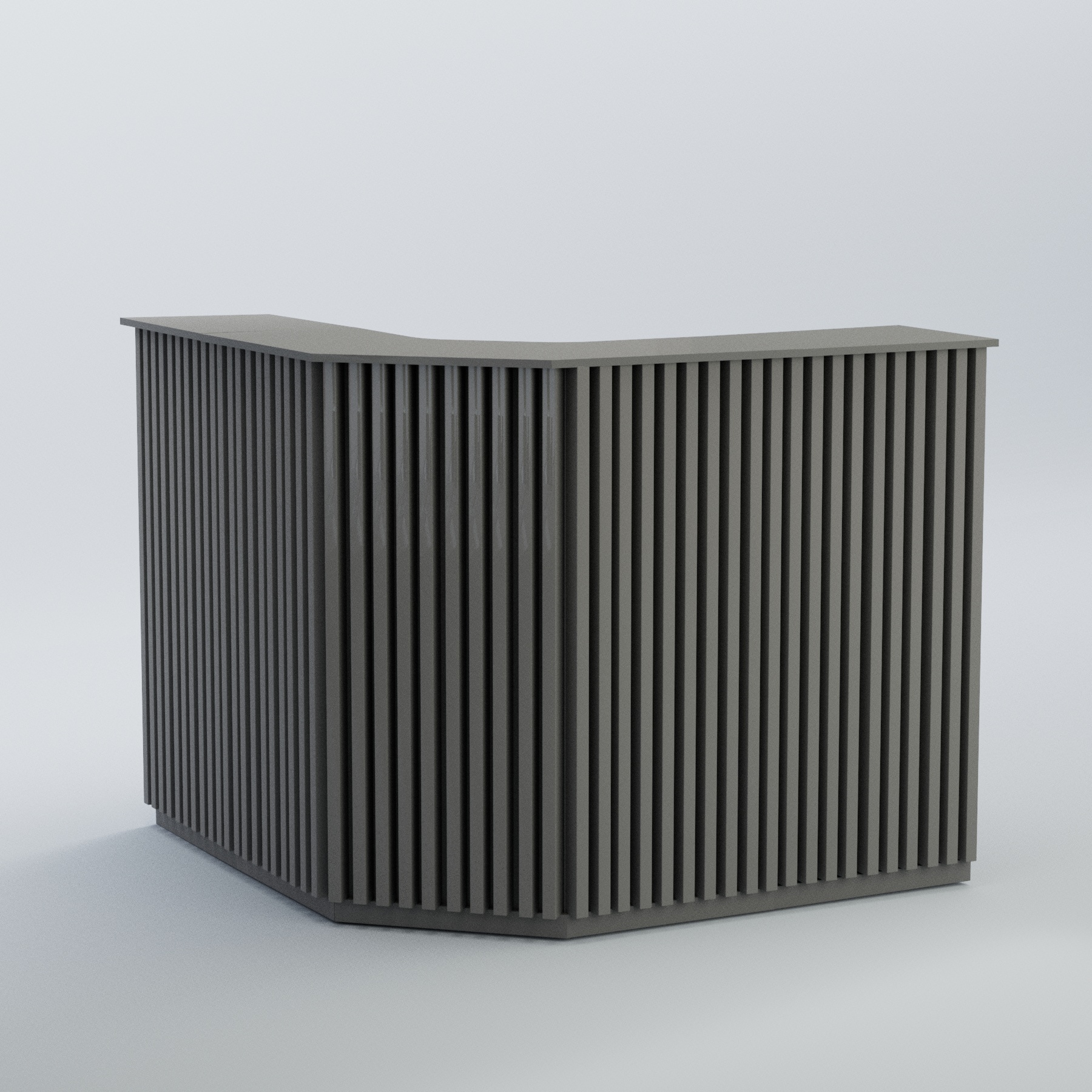 Ресепшен Г-образный серии ВЕРТИКАЛЬ №4 Темно-Серый