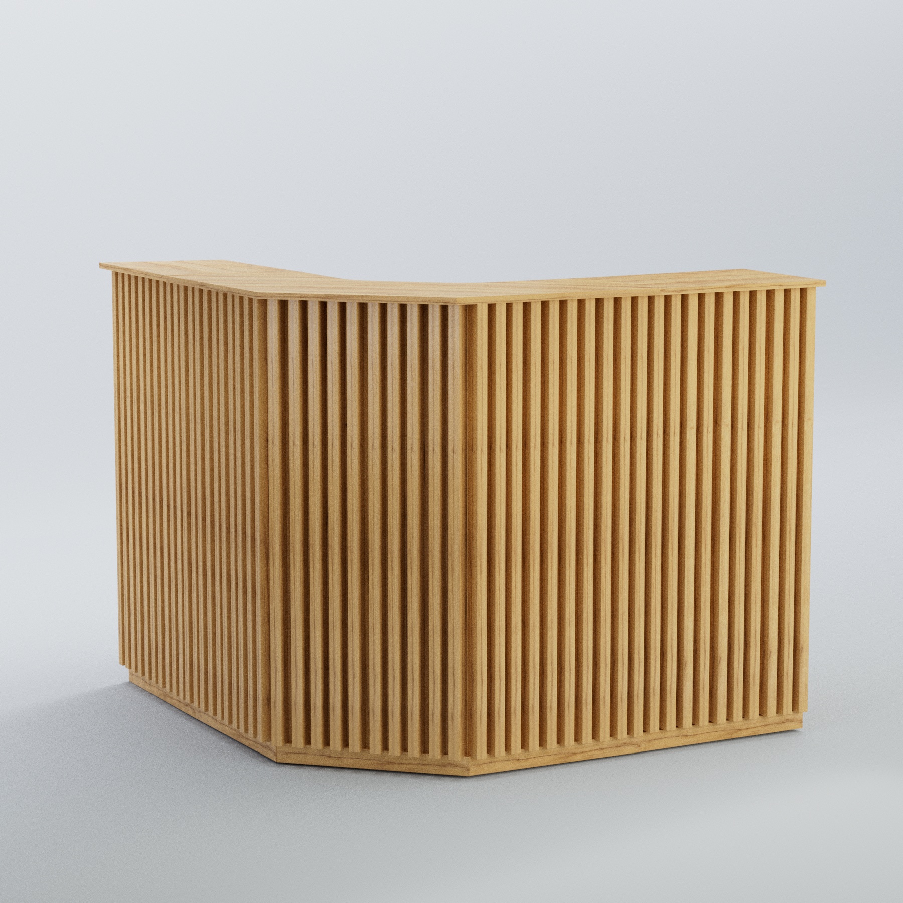 Ресепшен Г-образный серии ВЕРТИКАЛЬ №4 Дуб Золотистый