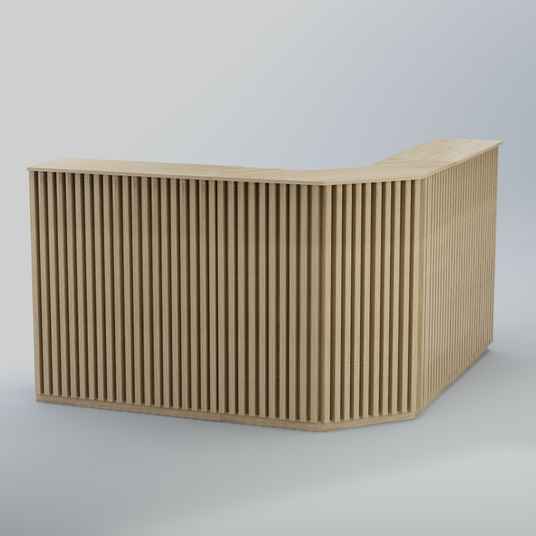 Ресепшен угловой большой серии ВЕРТИКАЛЬ №5 Дуб сонома