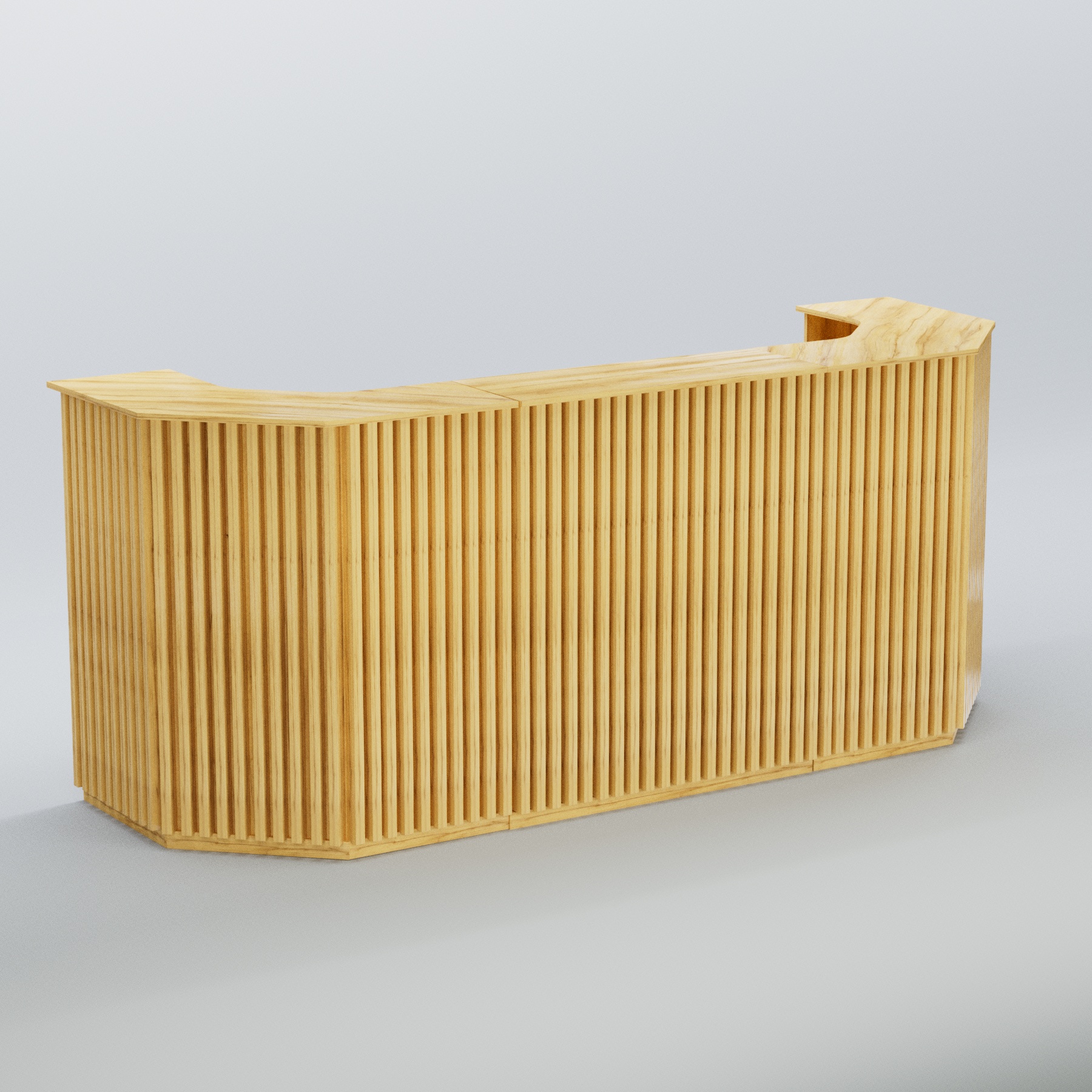 Ресепшен со скошенными углами серии ВЕРТИКАЛЬ №6 Дуб Золотистый