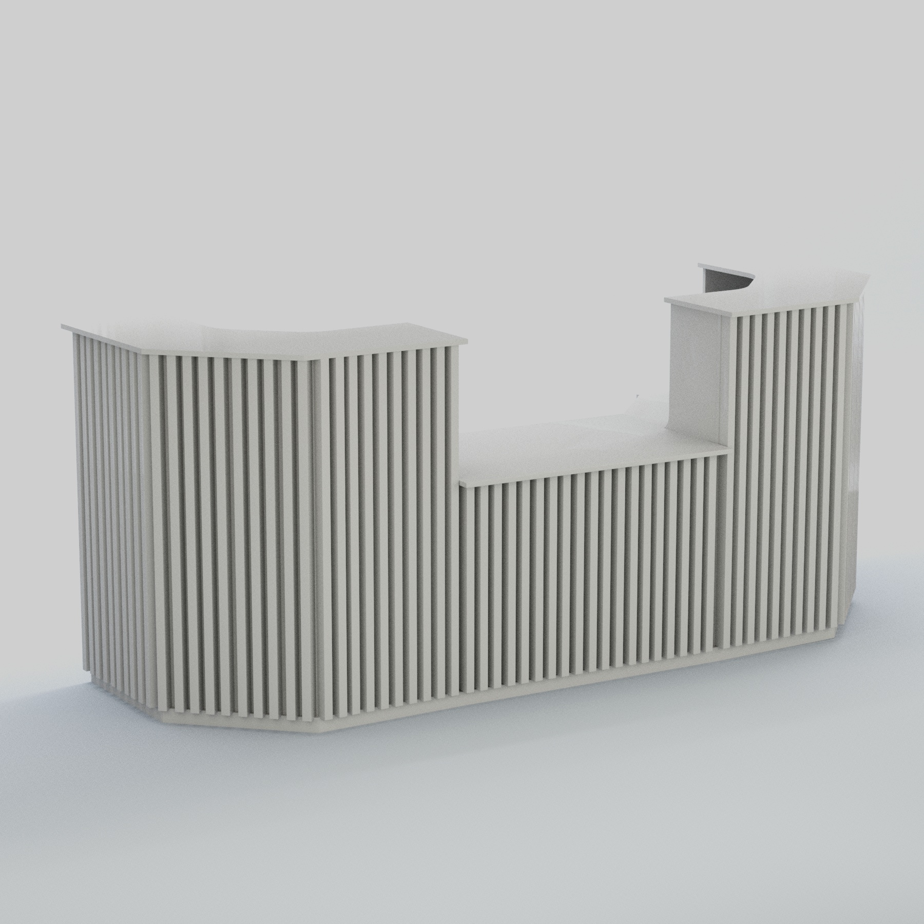 Ресепшен со столом выдачи серии ВЕРТИКАЛЬ №7 Серый