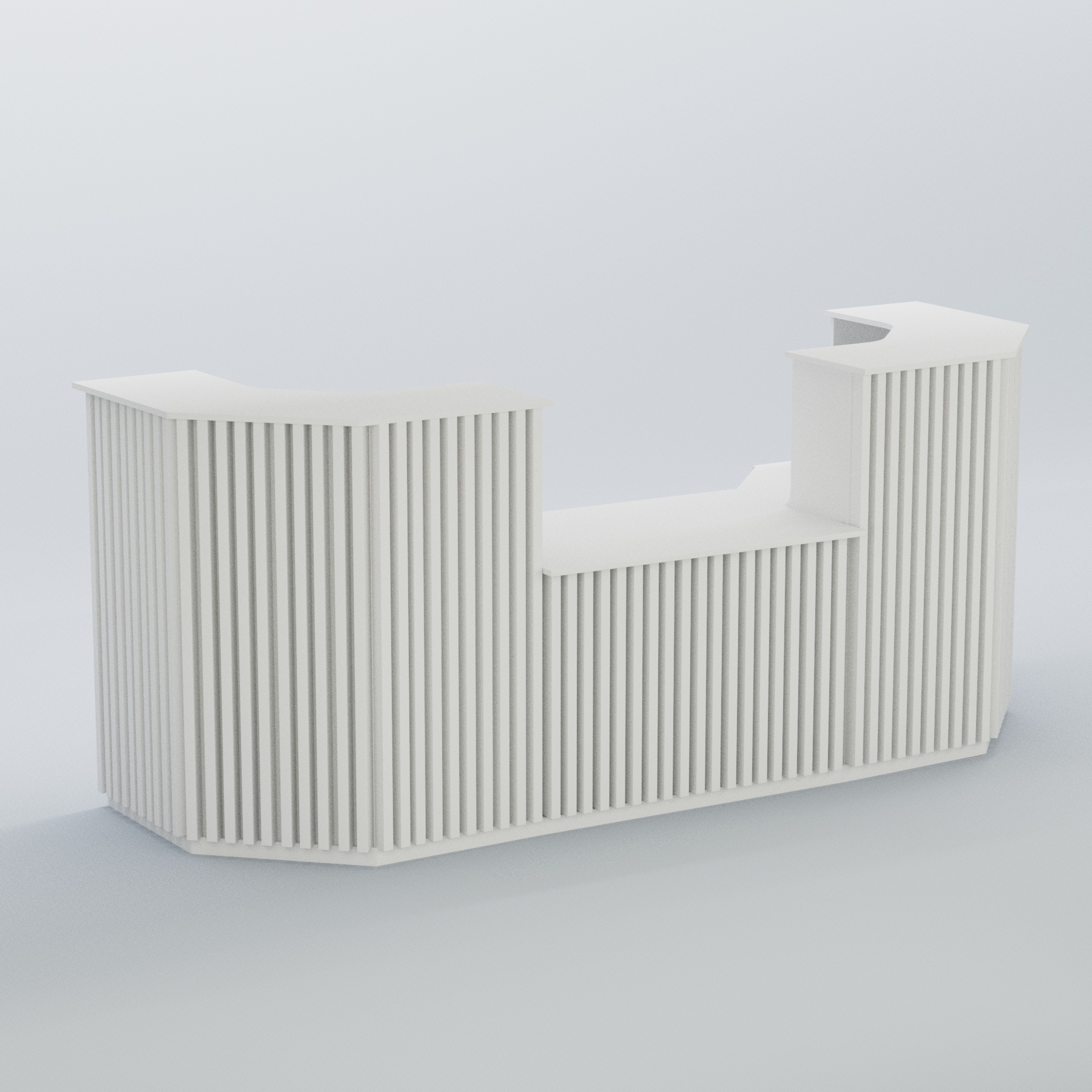 Ресепшен со столом выдачи серии ВЕРТИКАЛЬ №7 Белый