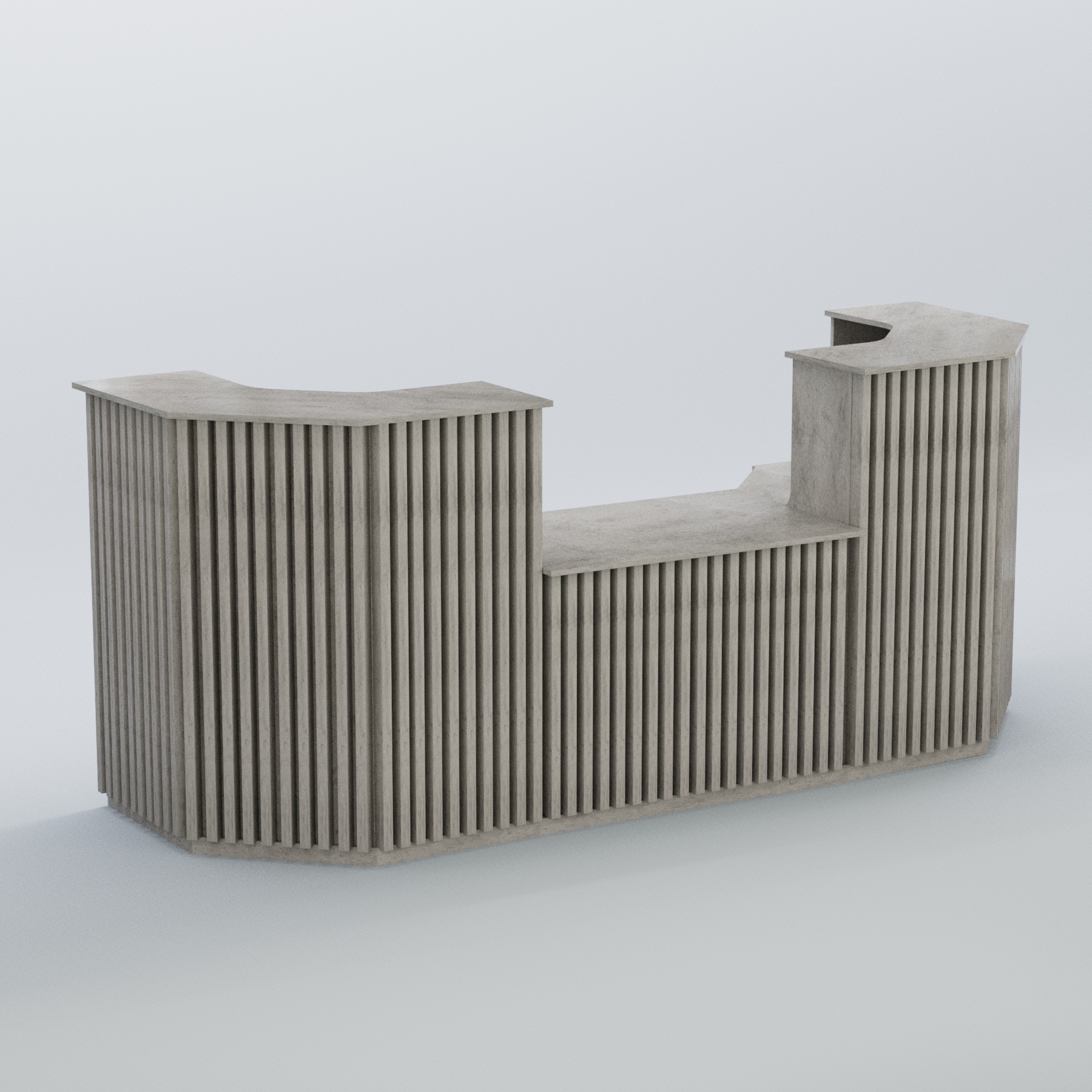 Ресепшен со столом выдачи серии ВЕРТИКАЛЬ №7 Бетон Чикаго светло-серый F186 ST9