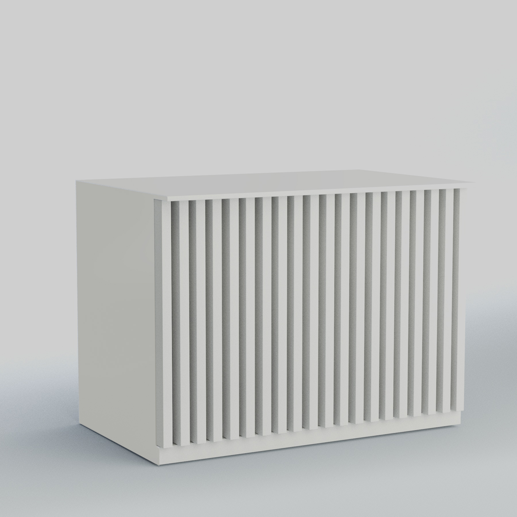 Ресепшен - стол широкий серии ВЕРТИКАЛЬ №8 Белый