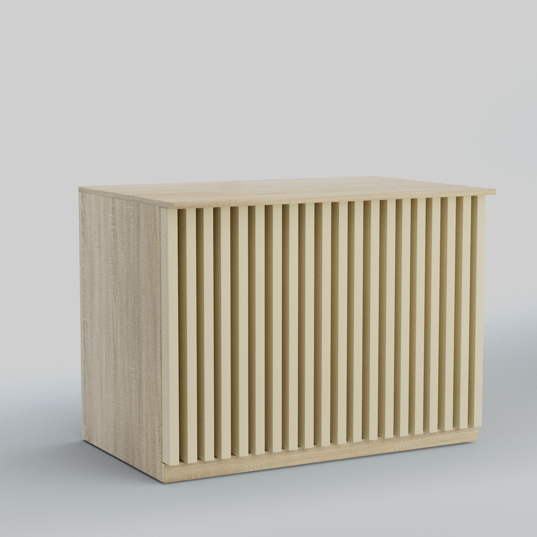 Ресепшен - стол широкий серии ВЕРТИКАЛЬ №8 Дуб Сонома и Крем Вайс 5-U2236