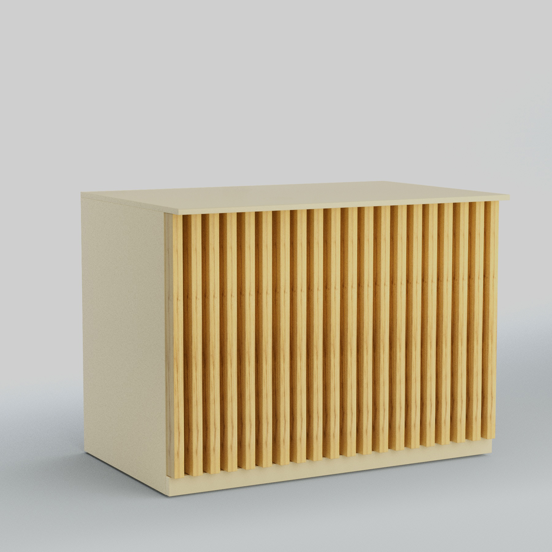 Ресепшен - стол широкий серии ВЕРТИКАЛЬ №8 Крем Вайс и Дуб Золотистый