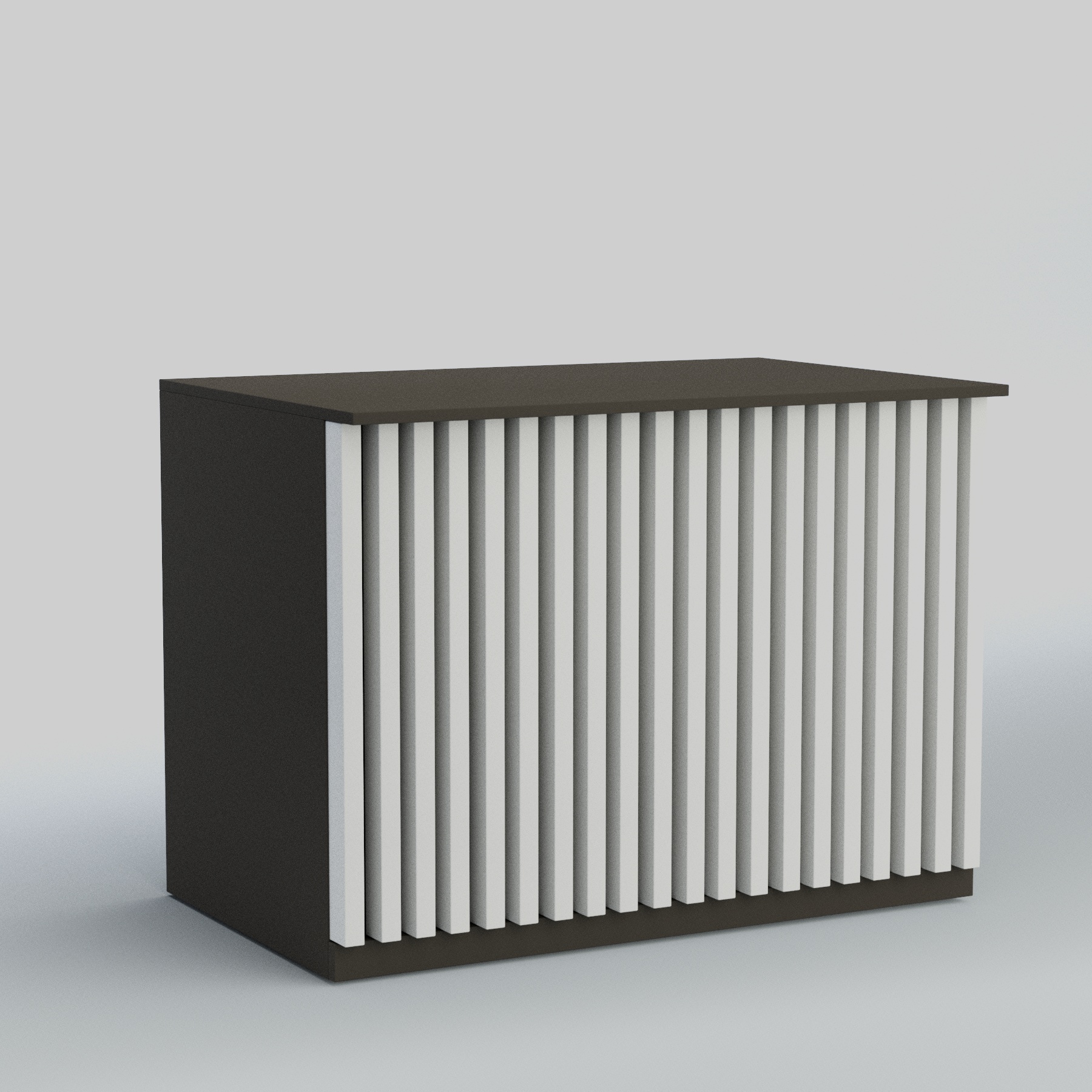 Ресепшен - стол широкий серии ВЕРТИКАЛЬ №8 Черный + Белый