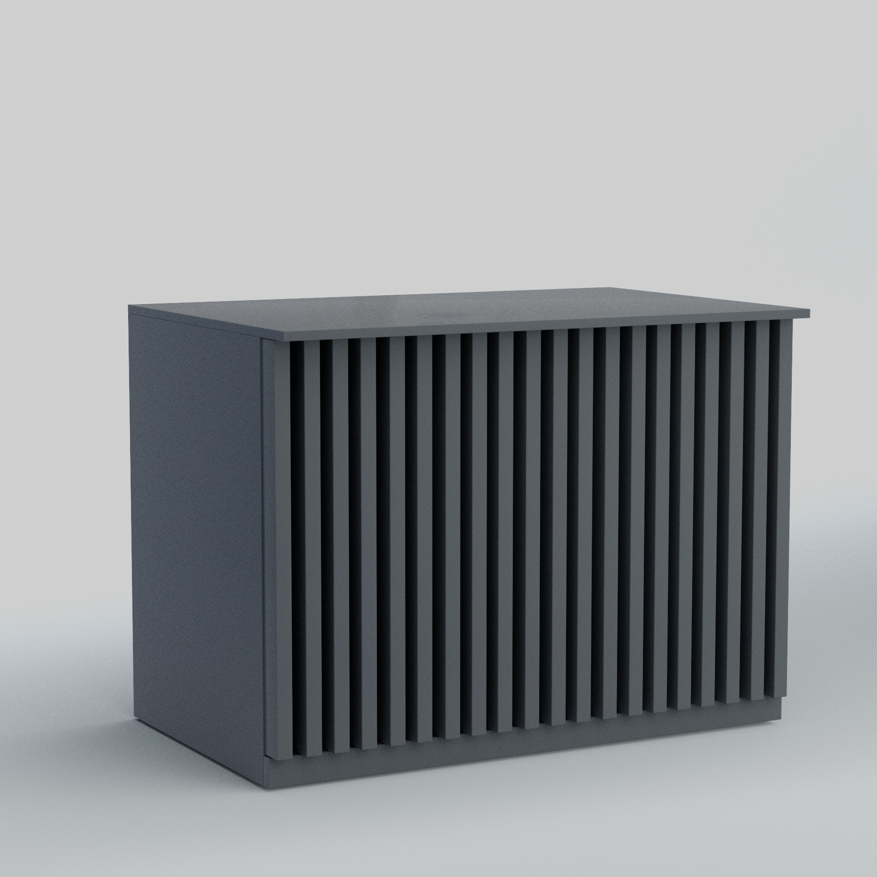 Ресепшен - стол широкий серии ВЕРТИКАЛЬ №8 Темно-Серый