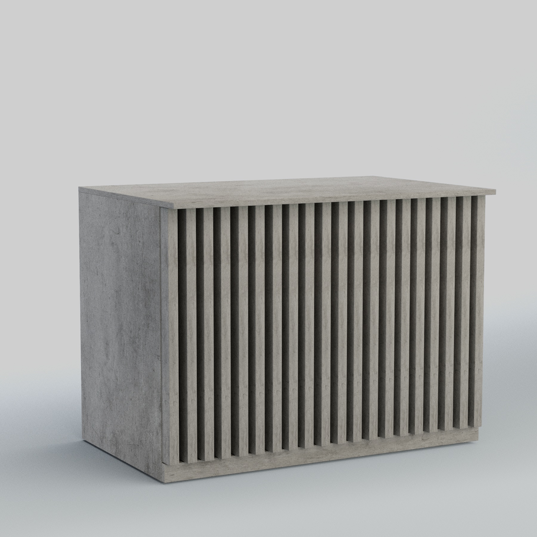 Ресепшен - стол широкий серии ВЕРТИКАЛЬ №8 Бетон Чикаго светло-серый F186 ST9