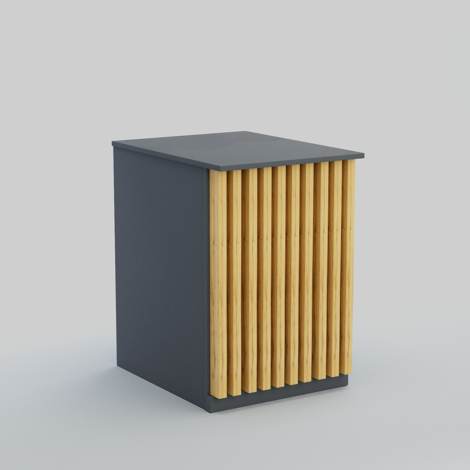 Ресепшен - стол узкий серии ВЕРТИКАЛЬ №9 Темно-Серый  + Дуб Золотистый