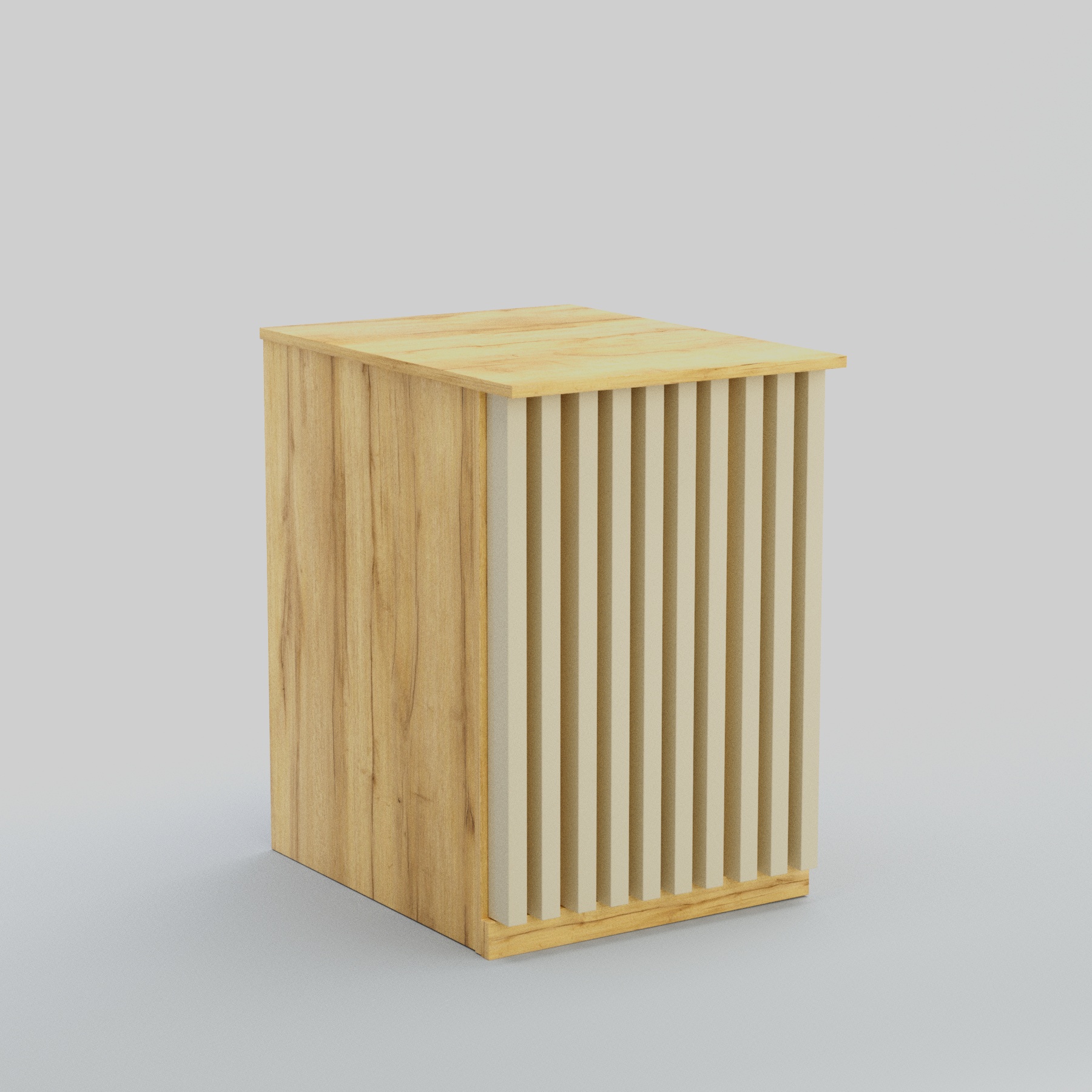 Ресепшен - стол узкий серии ВЕРТИКАЛЬ №9 Дуб Золотистый и Крем Вайс