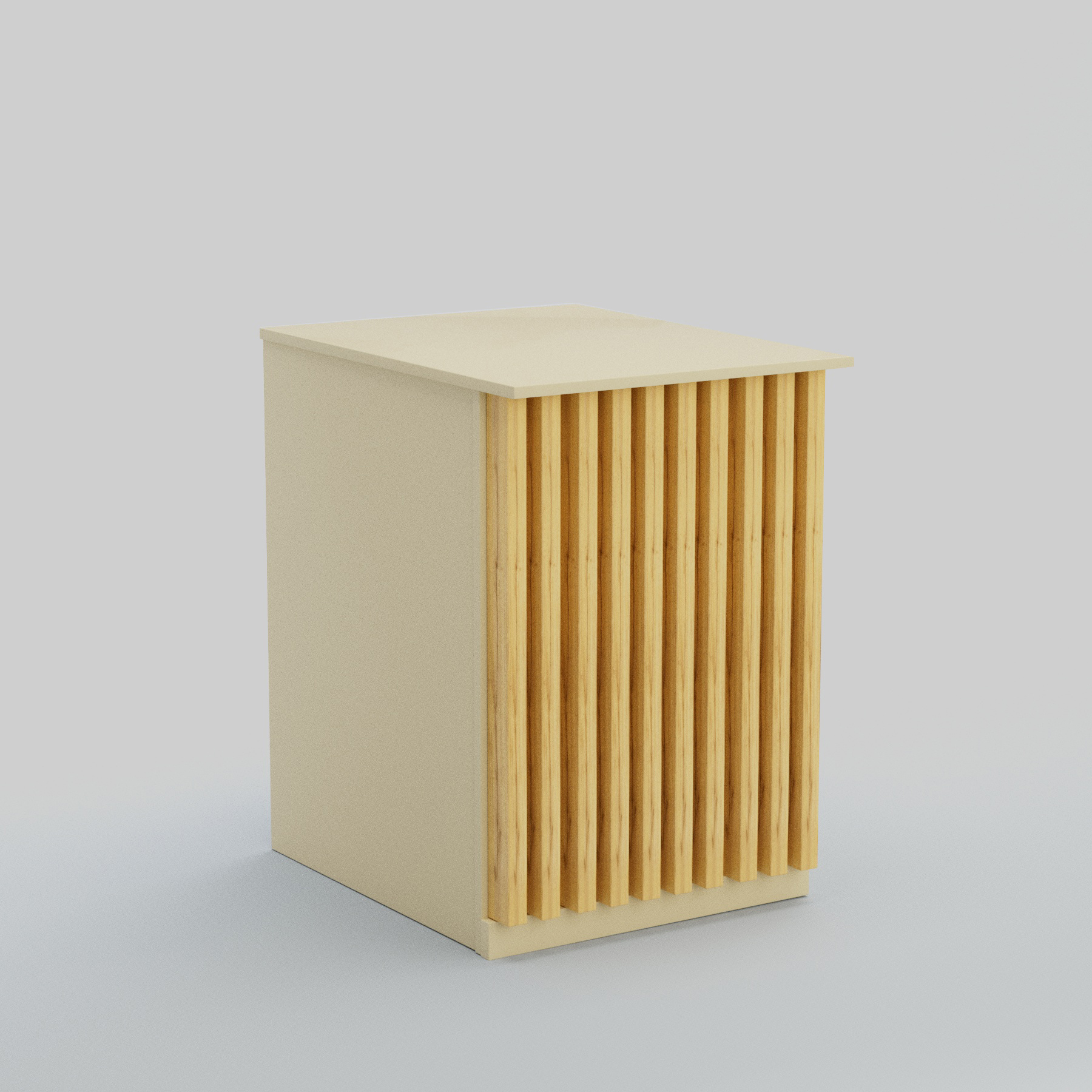 Ресепшен - стол узкий серии ВЕРТИКАЛЬ №9 Крем Вайс и Дуб Золотистый