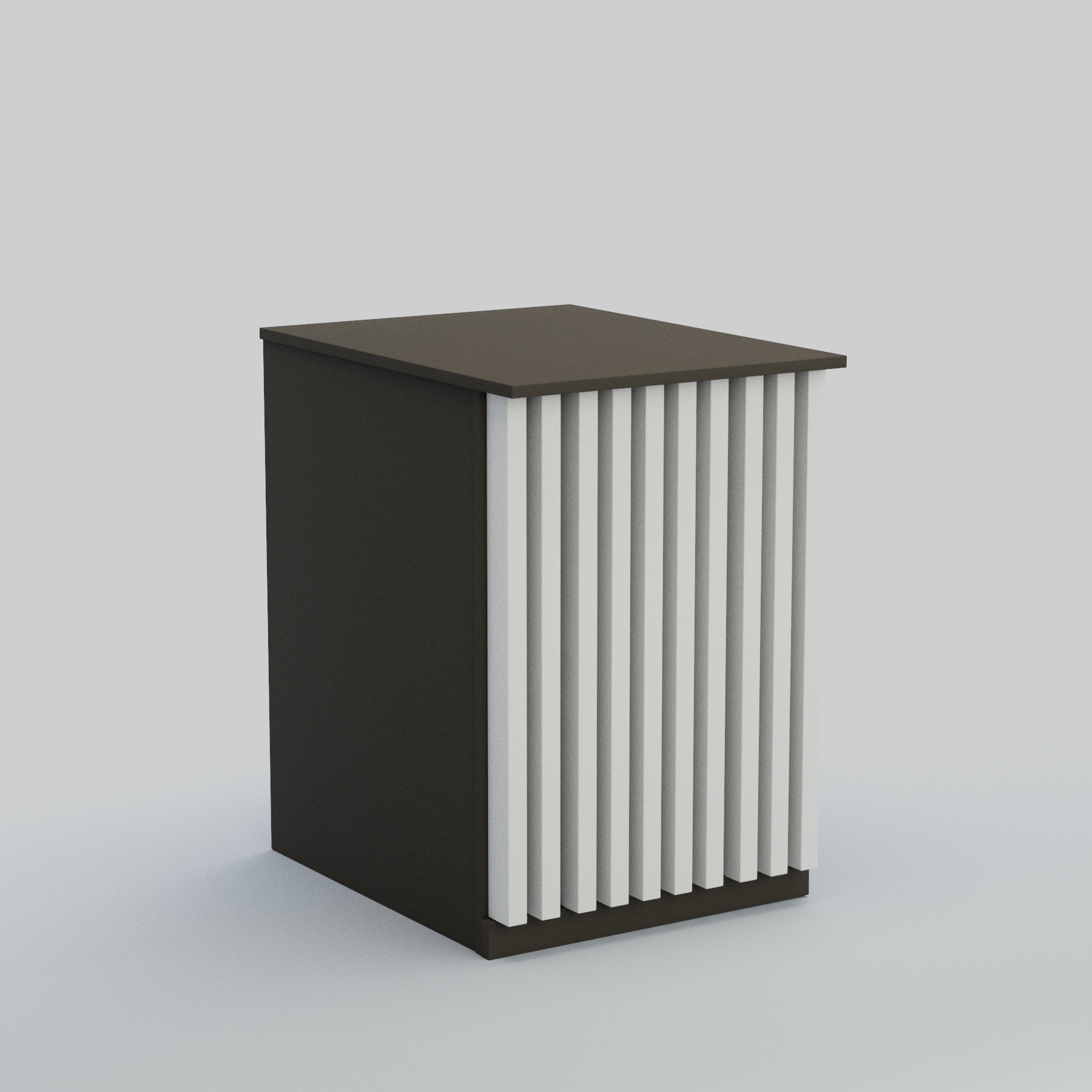 Ресепшен - стол узкий серии ВЕРТИКАЛЬ №9 Черный + Белый