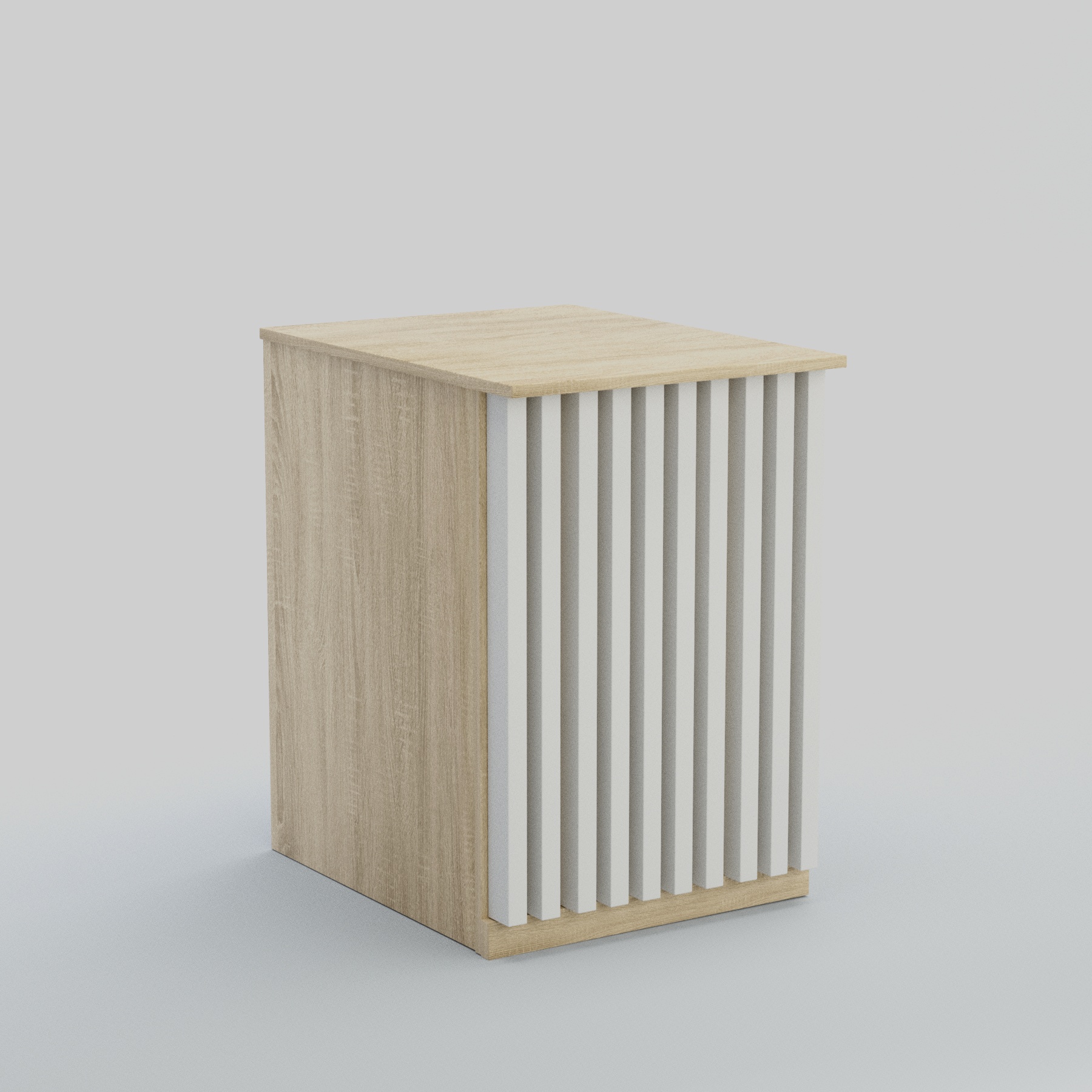 Ресепшен - стол узкий серии ВЕРТИКАЛЬ №9 Дуб Сонома + Белый