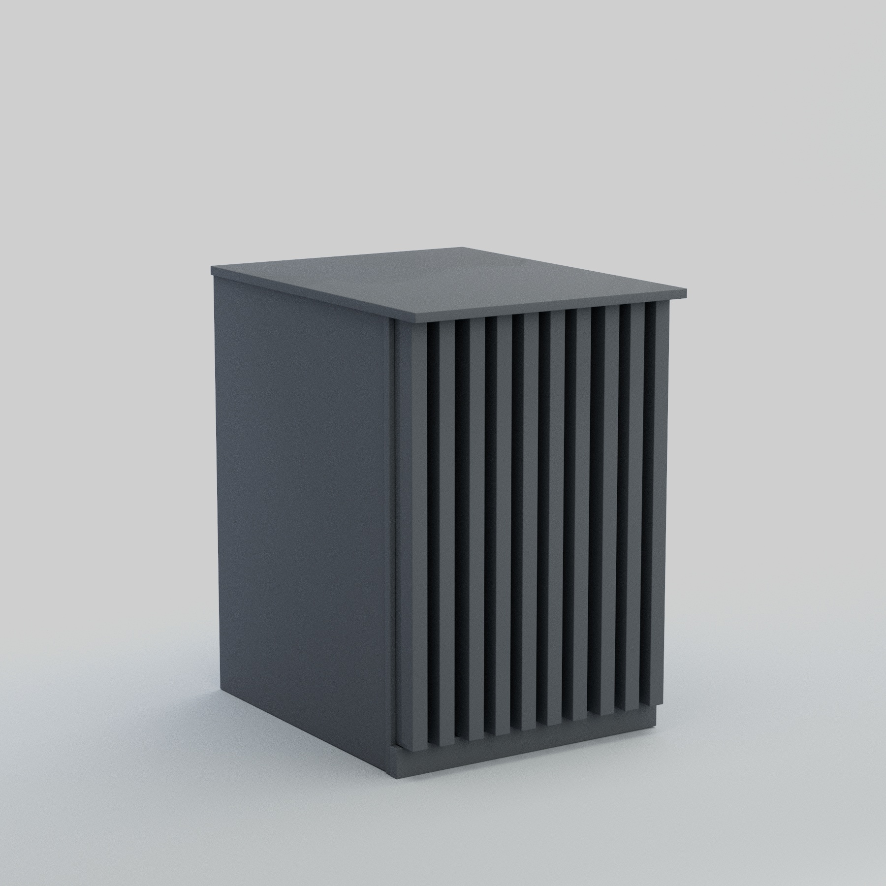 Ресепшен - стол узкий серии ВЕРТИКАЛЬ №9 Темно-Серый