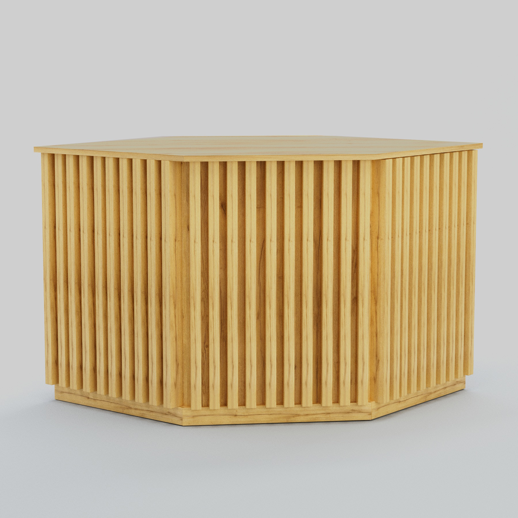 Ресепшен - стол угловой серии ВЕРТИКАЛЬ №10 Дуб Золотистый