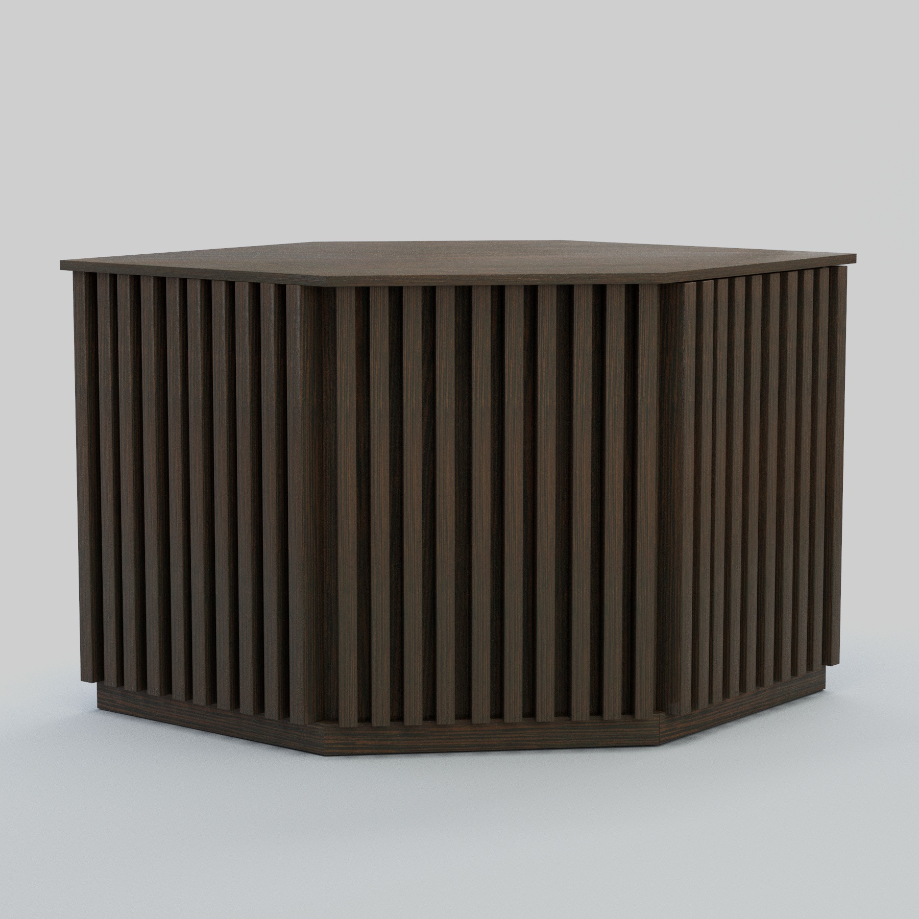 Ресепшен - стол угловой серии ВЕРТИКАЛЬ №10 Дуб Венге