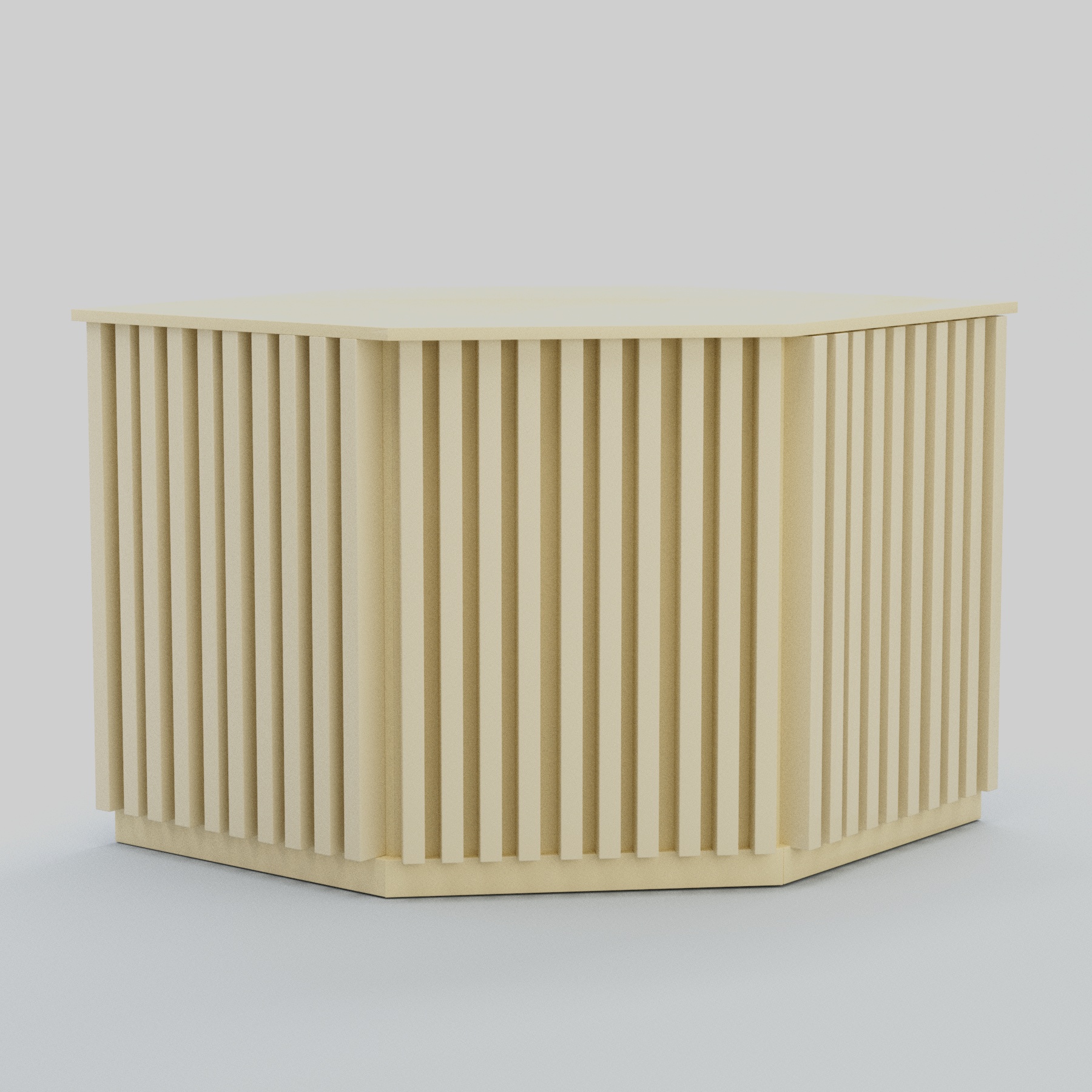 Ресепшен - стол угловой серии ВЕРТИКАЛЬ №10 Крем Вайс