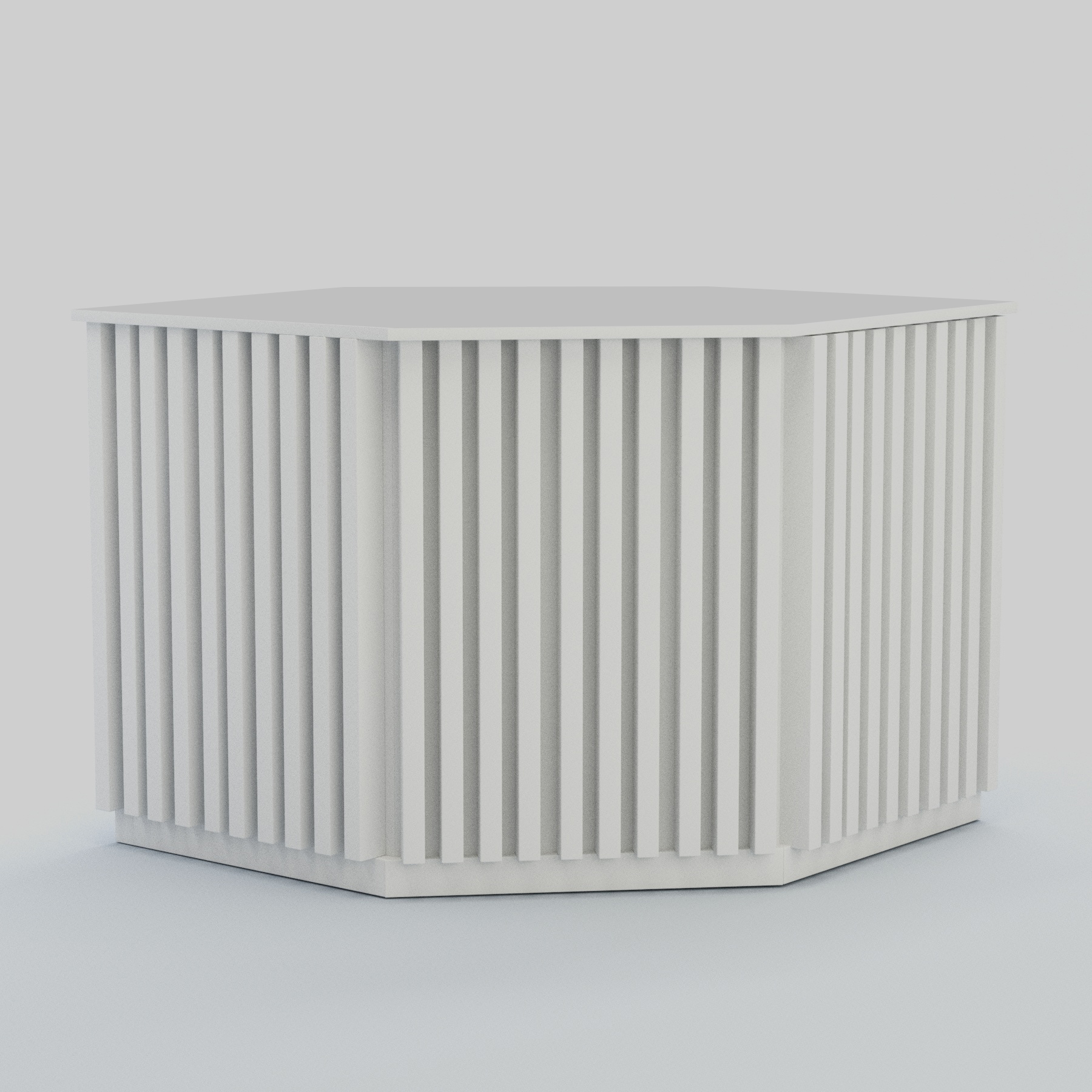 Ресепшен - стол угловой серии ВЕРТИКАЛЬ №10 Белый