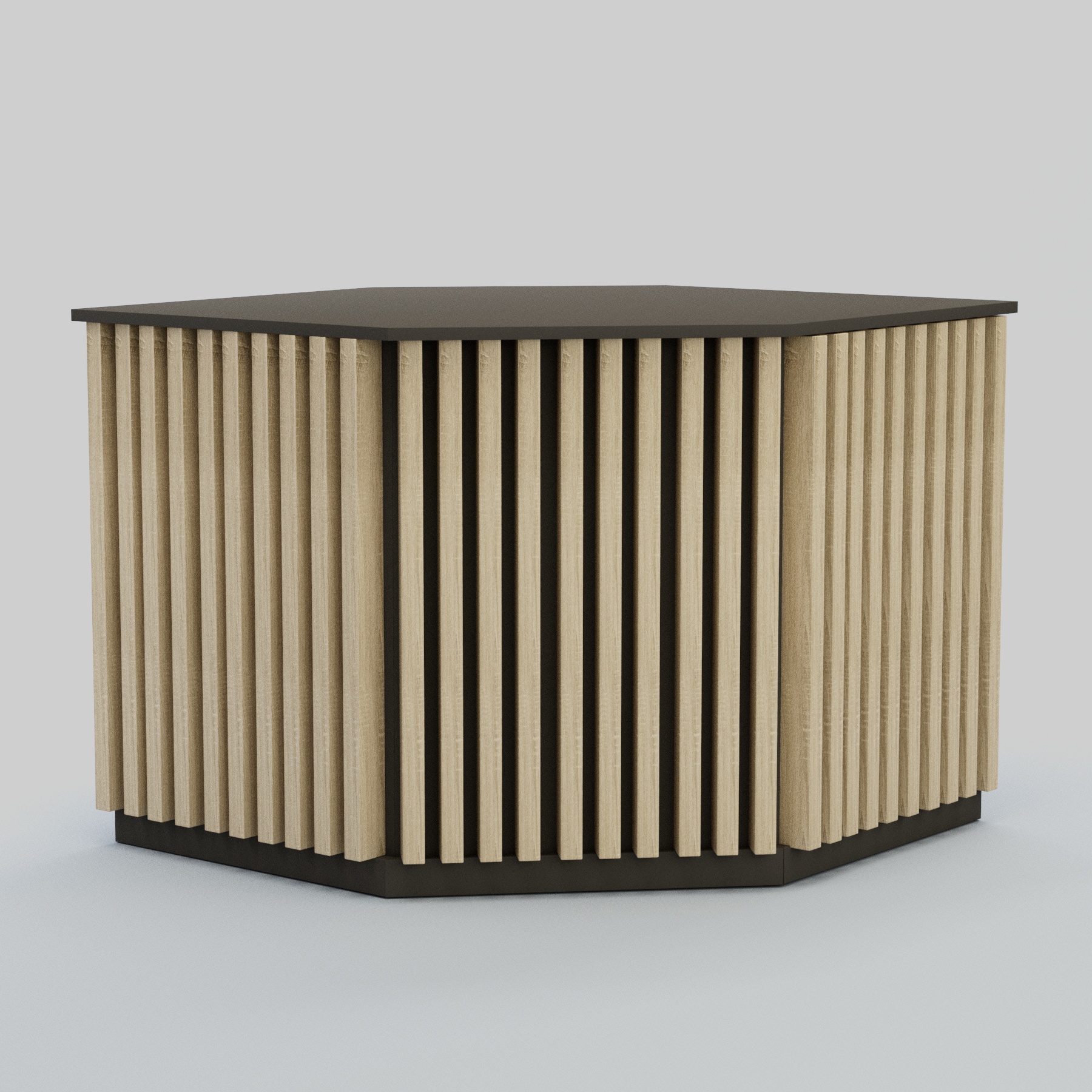 Ресепшен - стол угловой серии ВЕРТИКАЛЬ №10 Дуб Венге и Дуб Сонома