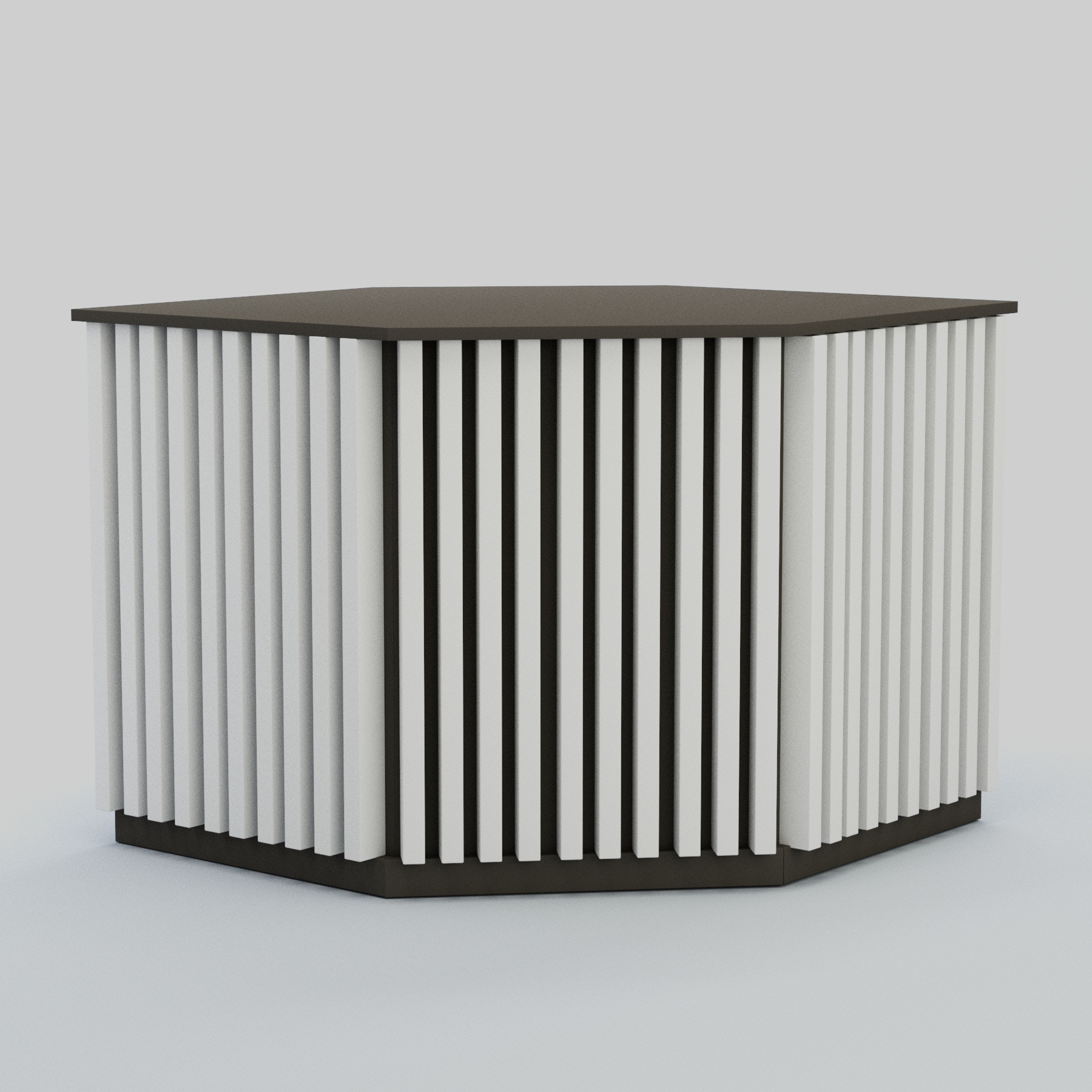 Ресепшен - стол угловой серии ВЕРТИКАЛЬ №10 Черный + Белый