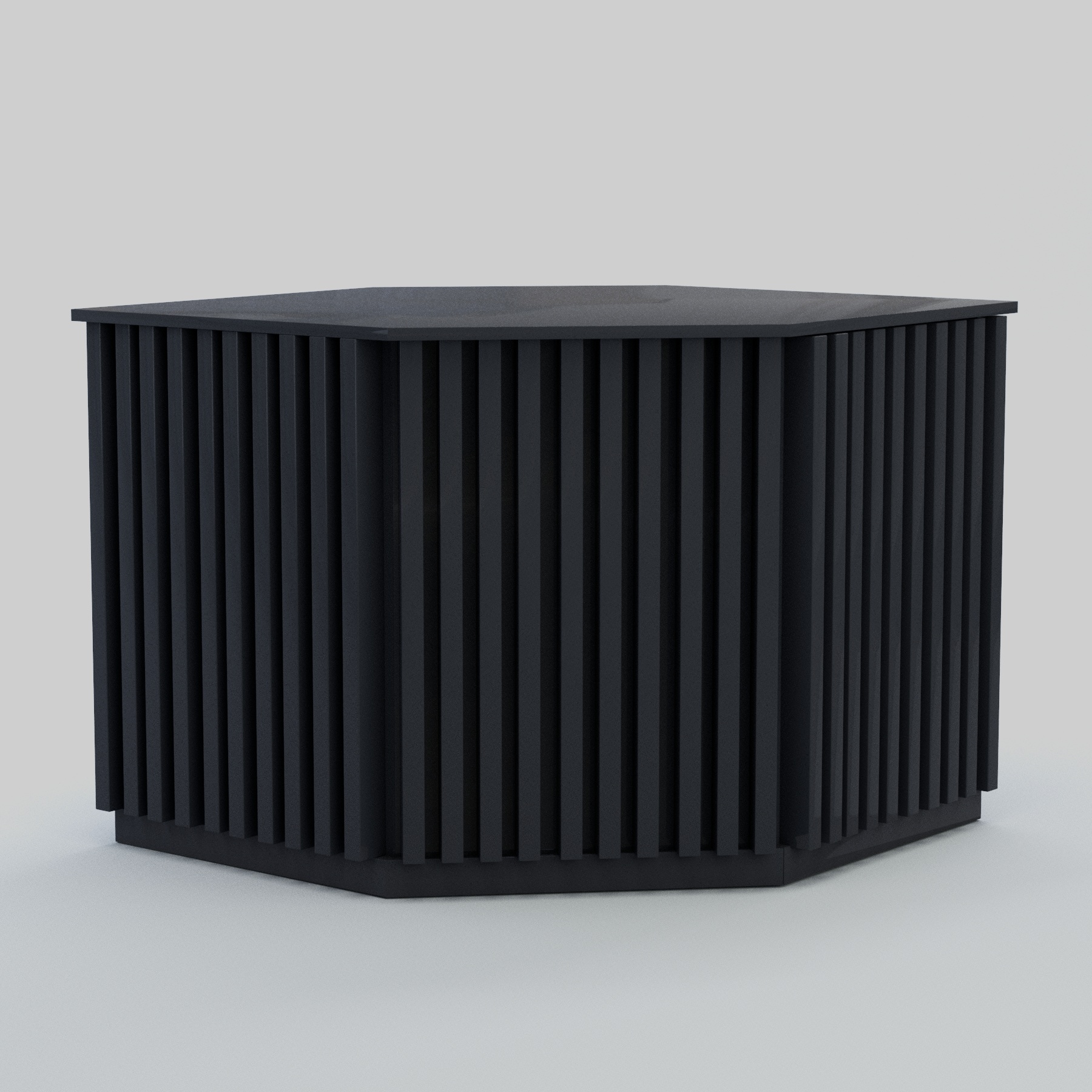 Ресепшен - стол угловой серии ВЕРТИКАЛЬ №10 Антрацит