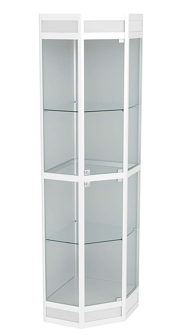 Витрина из профиля пятигранная угловая №3  Серый