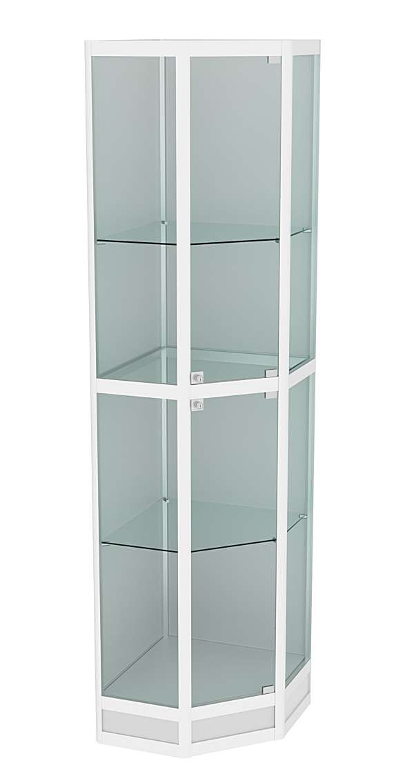 Витрина из профиля пятигранная угловая №4 Серый