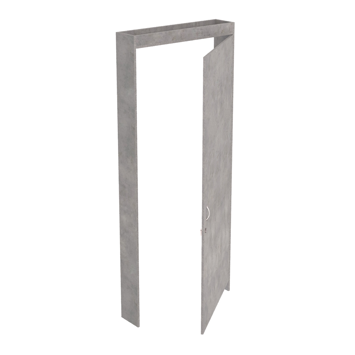 Алмаз Дверной блок №1А Бетон Чикаго светло-серый F186 ST9