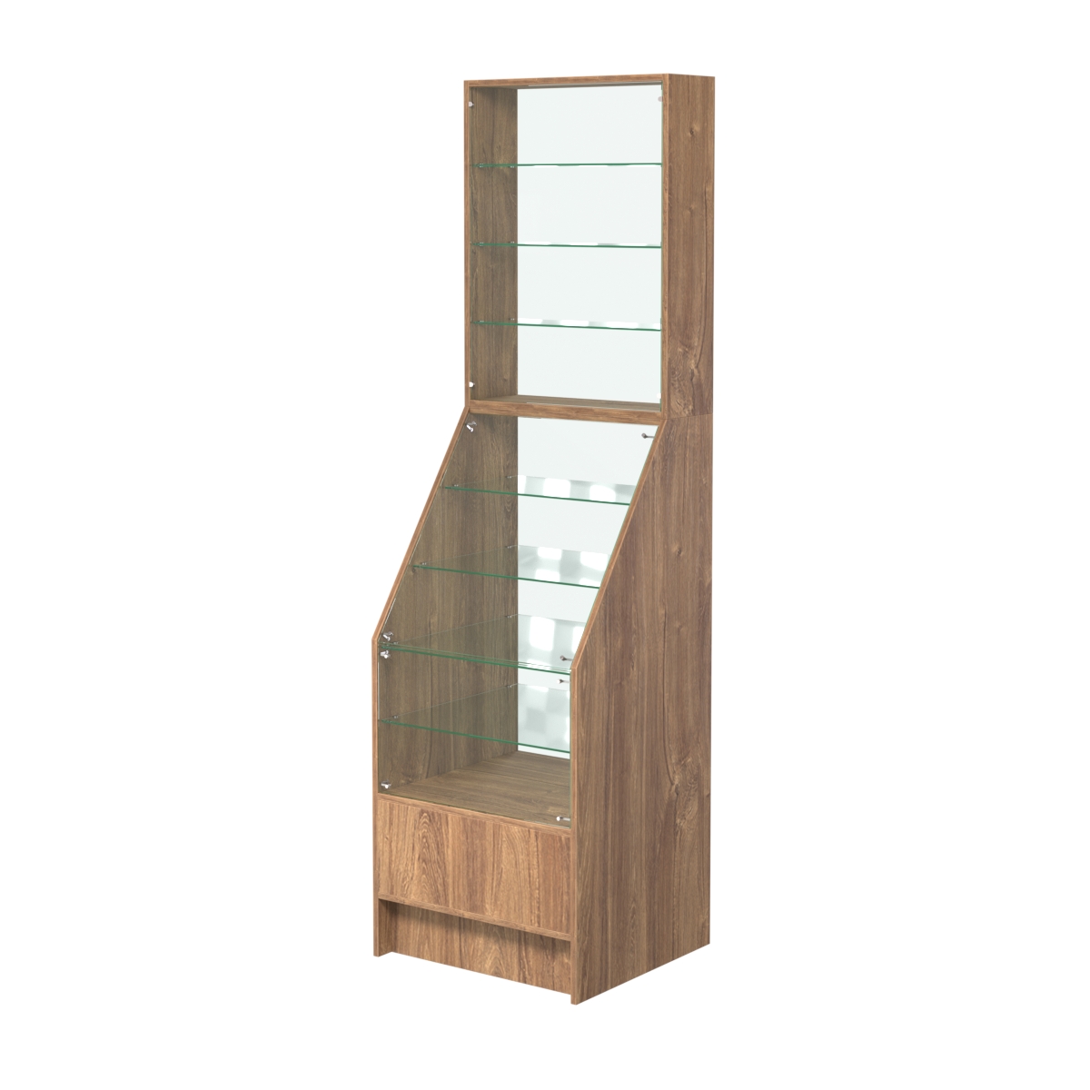 Витрина АЛМАЗ №1-600 Дуб Канзас коричневый