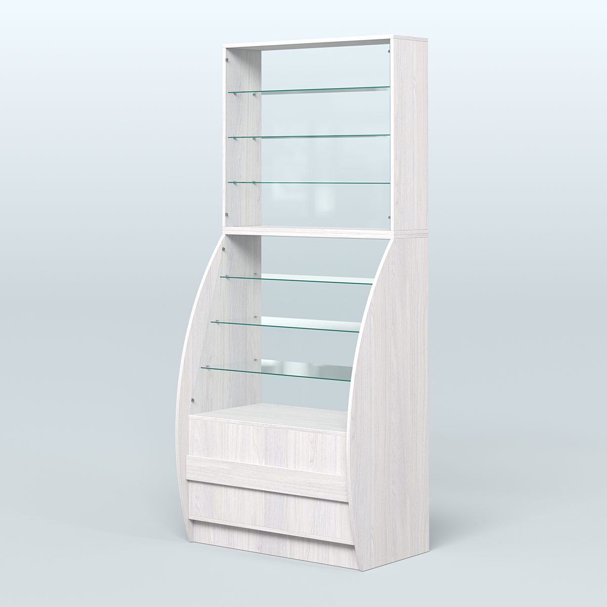 Витрина БРИЗ №1-900 Ясень Анкор светлый