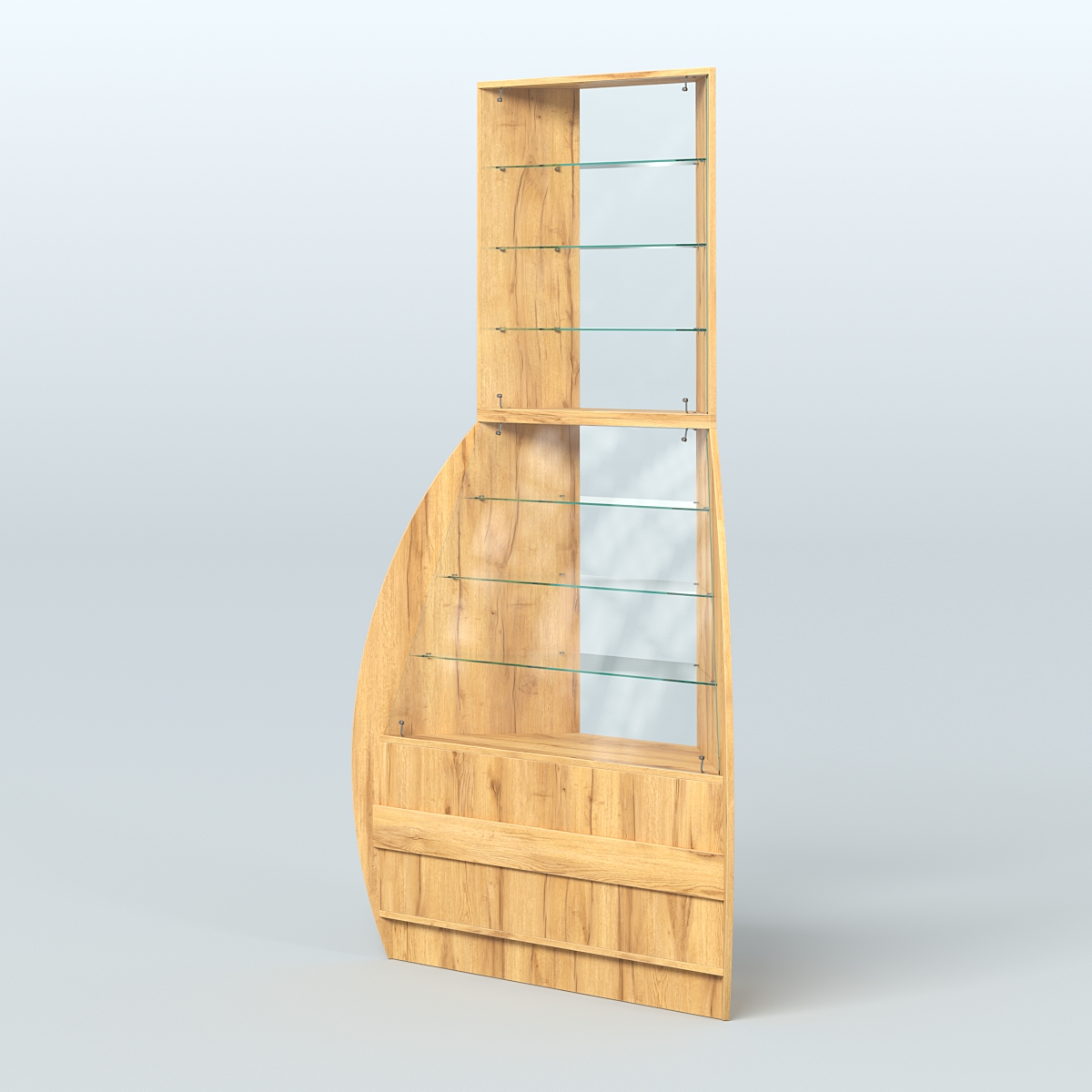 Витрина внешний угол БРИЗ №3 Дуб Золотистый