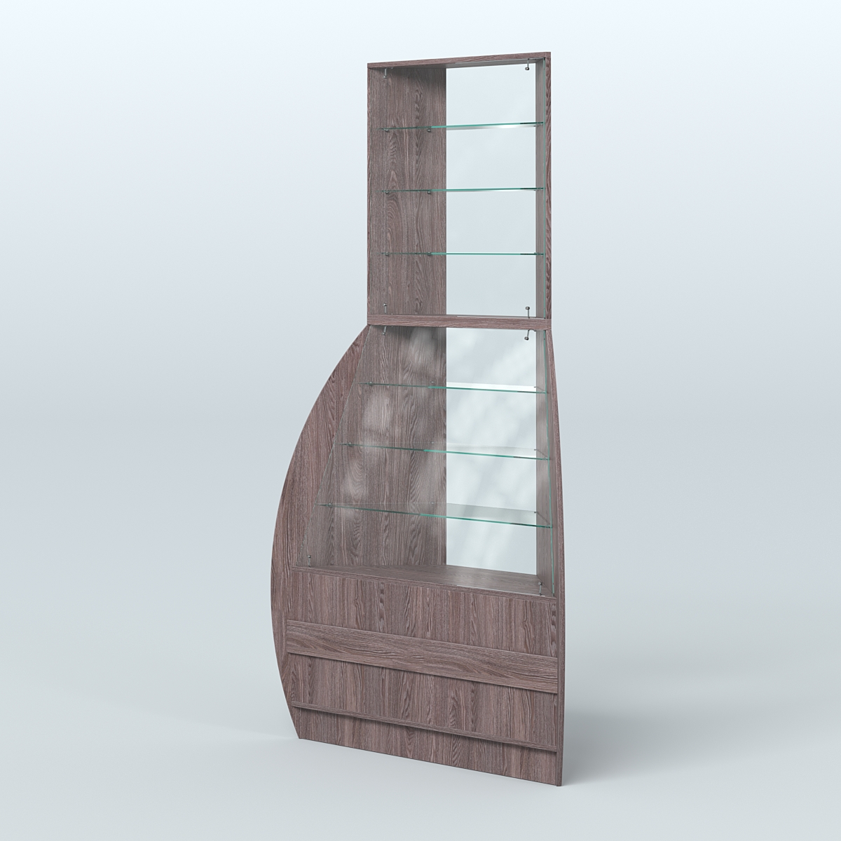 Витрина внешний угол БРИЗ №3 Ясень Анкор темный