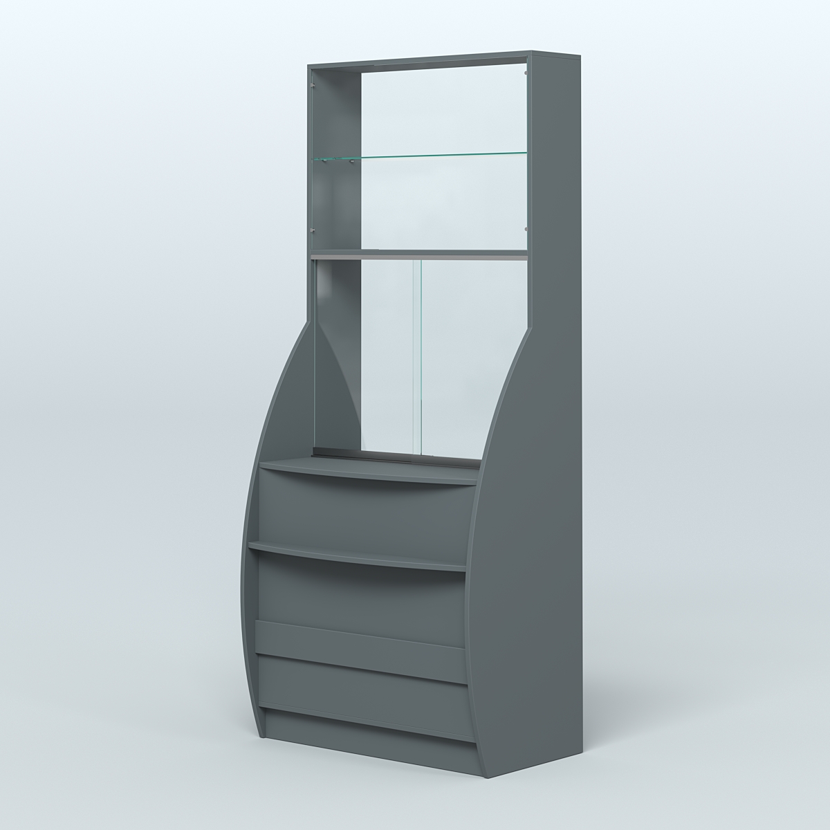 Витрина БРИЗ №5 с окном выдачи Темно-Серый