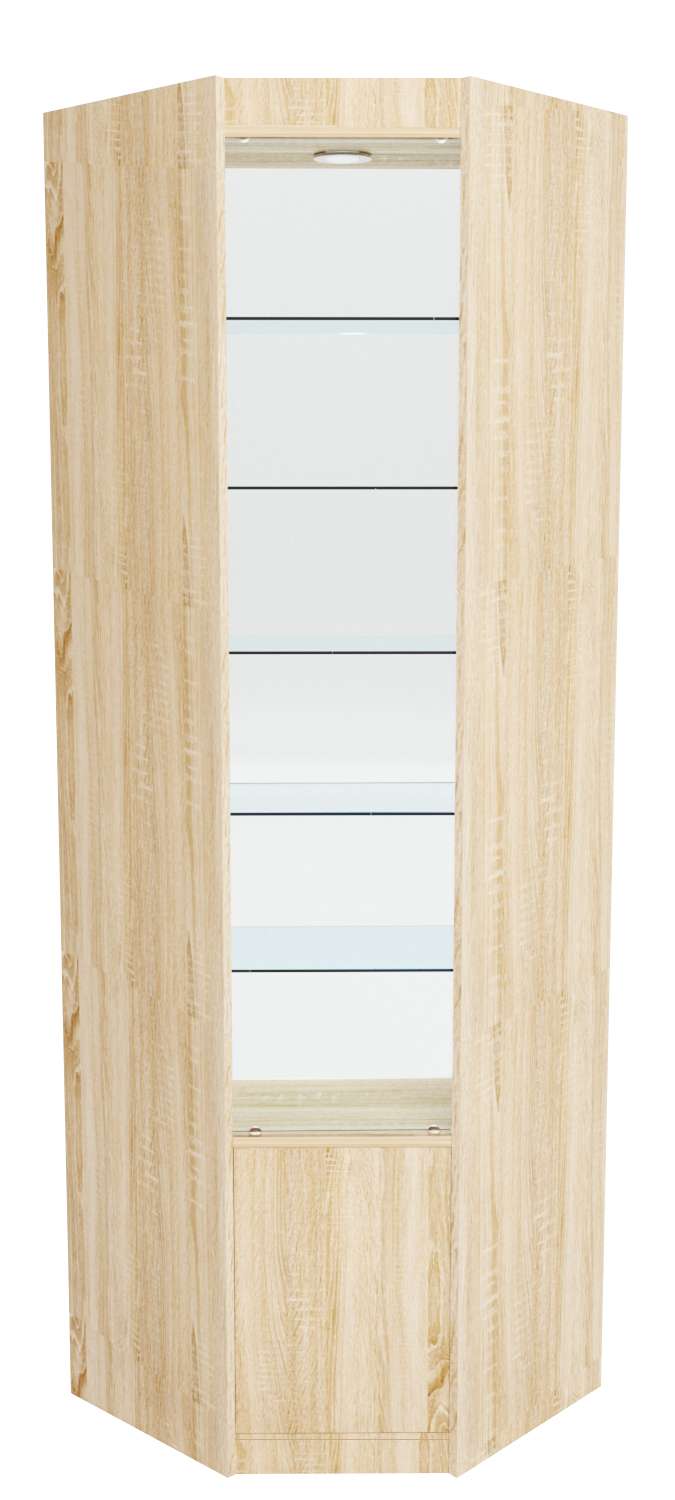 Витрина из ДСП №5А (внутренний угол) Дуб сонома