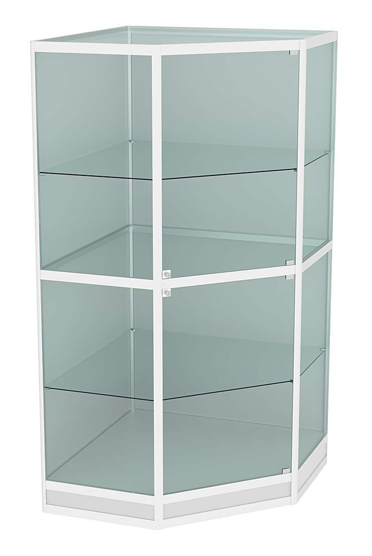 Витрина из профиля пятигранная угловая №8 Серый