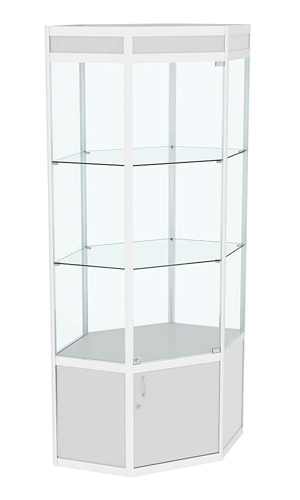 Витрина из профиля шестигранная угловая №1 Серый