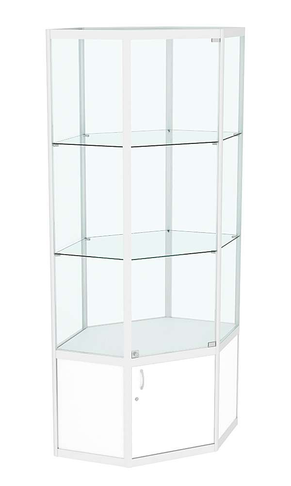 Витрина из профиля шестигранная угловая №2 Белый