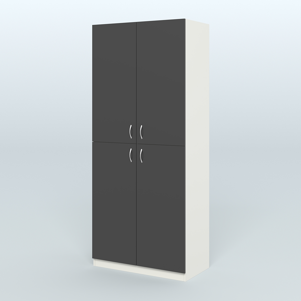 Шкаф для аптек с вертикальными разделителями №1 Белый и Черный